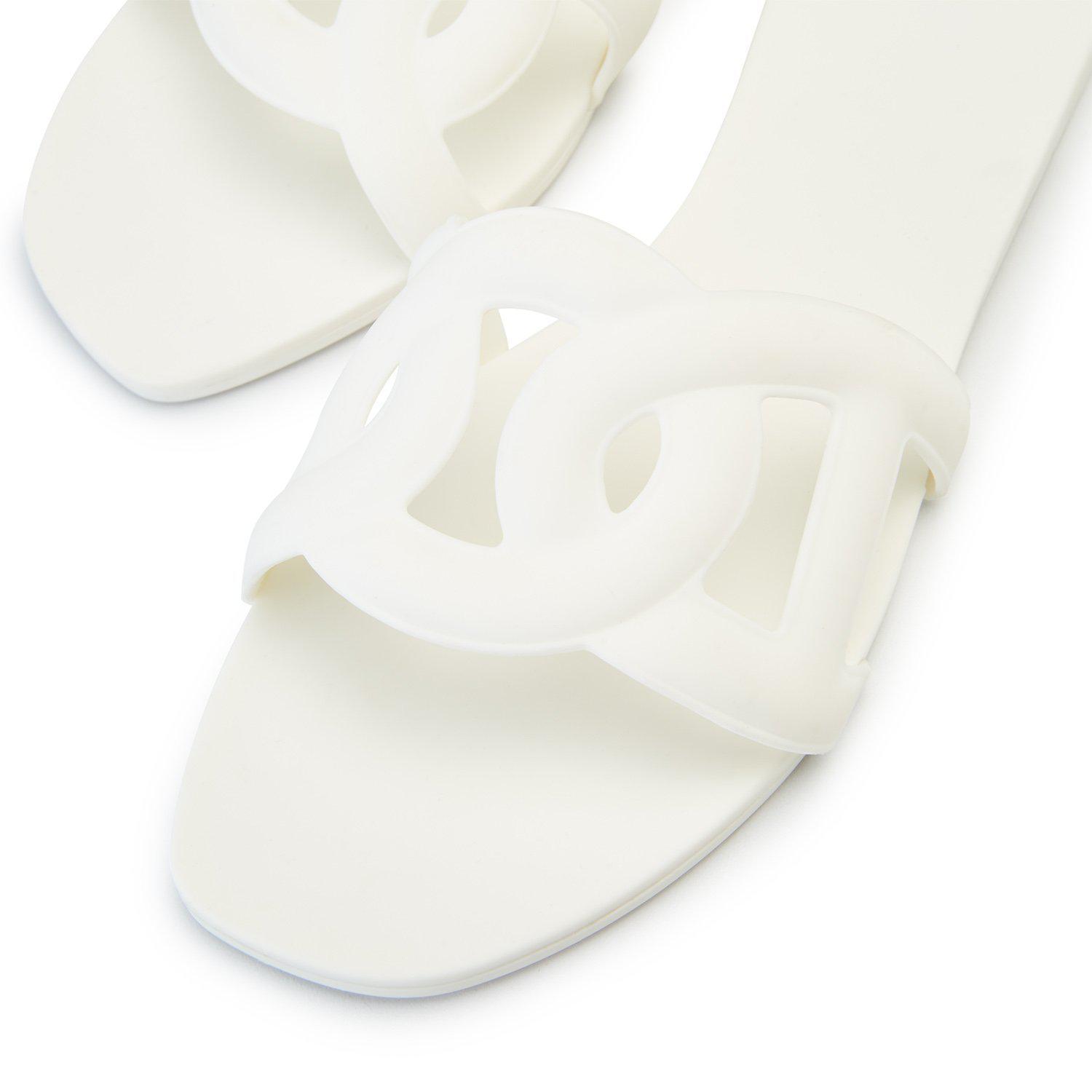 Grase Glis Flat Sandals White