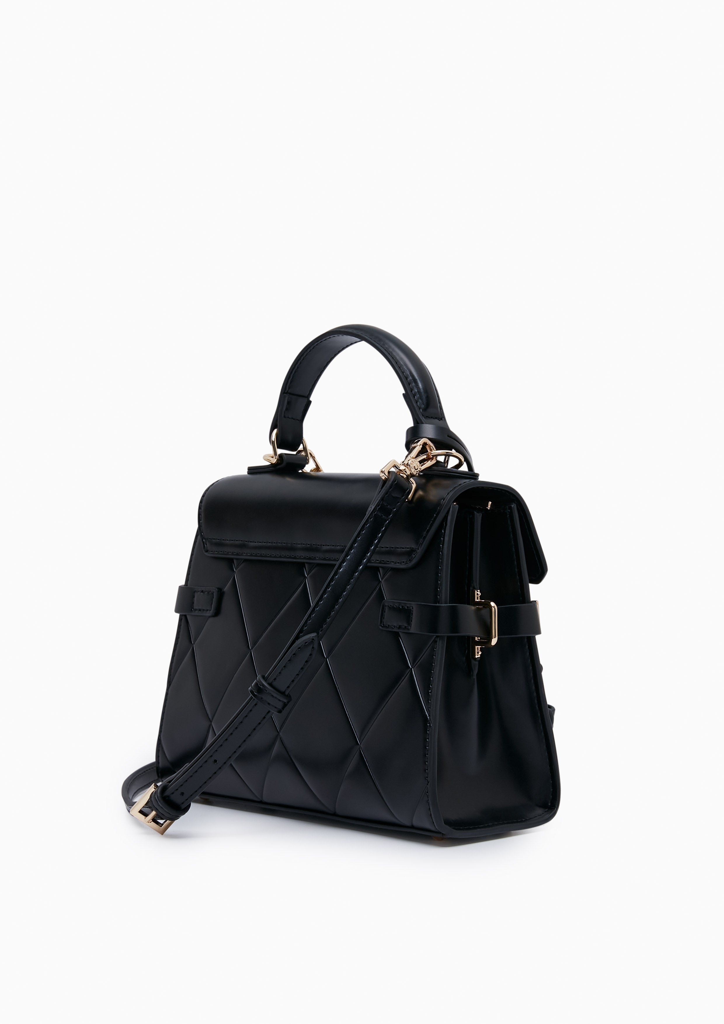 Re-Edit Wonder Ray Top Handle Bag S Black
