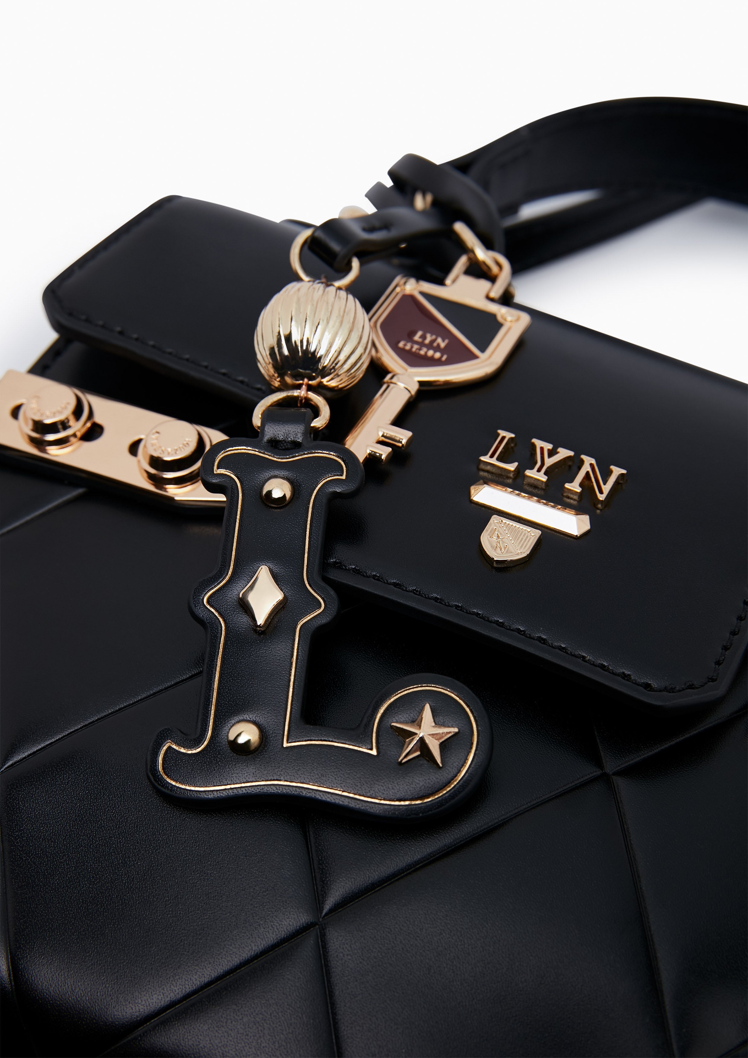 Re-Edit Wonder Ray Top Handle Bag S Black