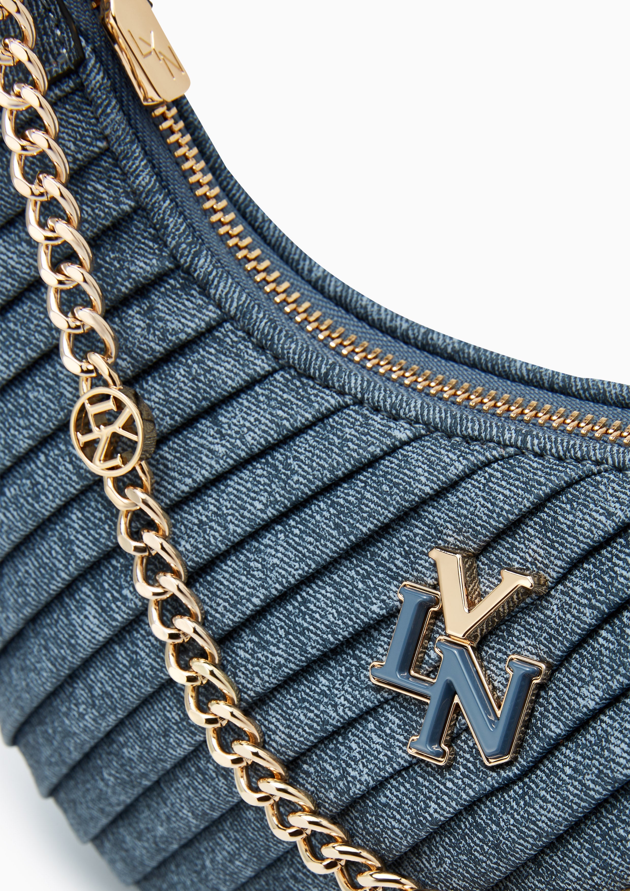 Pleat Rexha M Shoulder Bag Blue