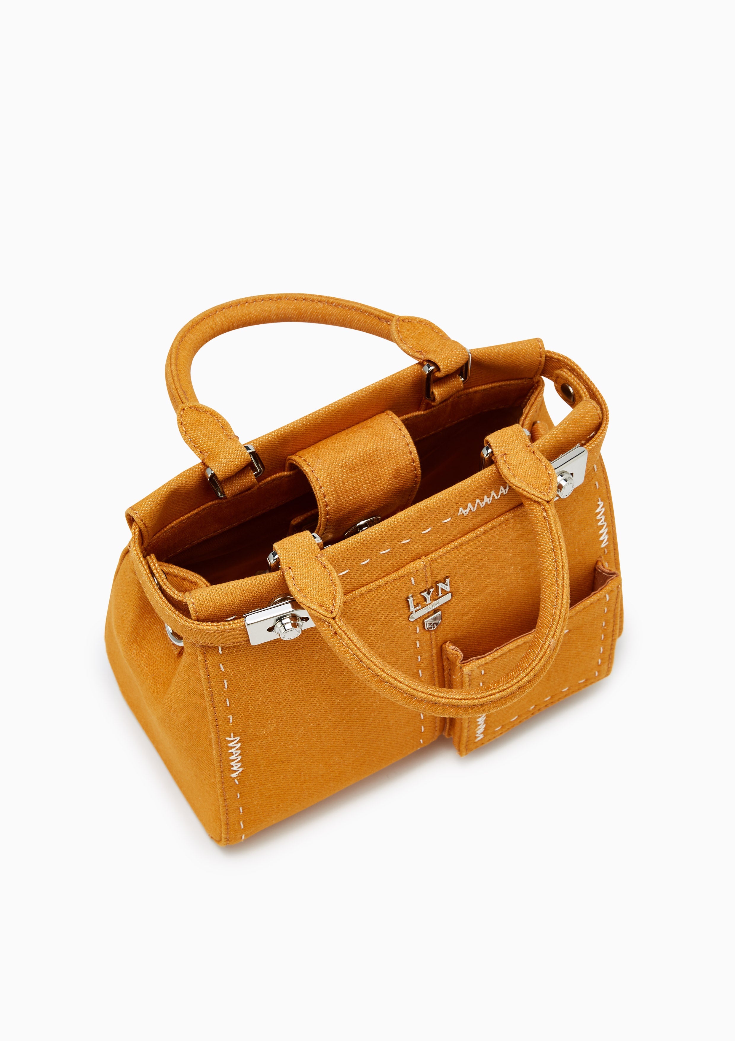 Re-Edit Stitched L Handbag Yellow