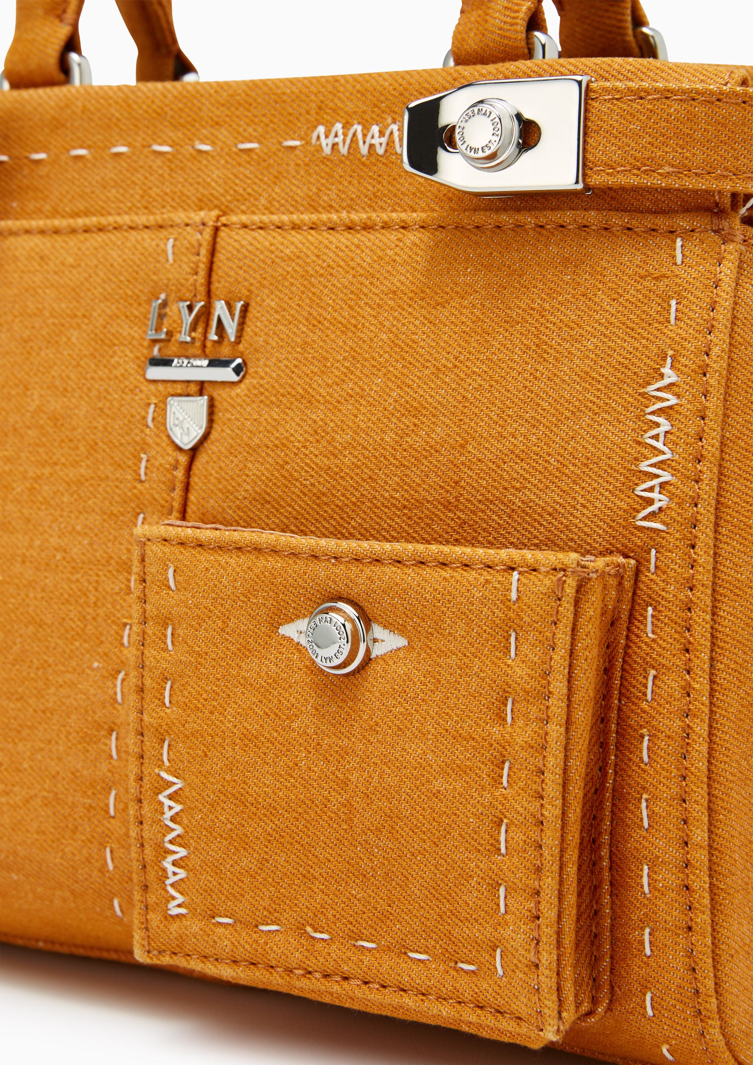Re-Edit Stitched L Handbag Yellow