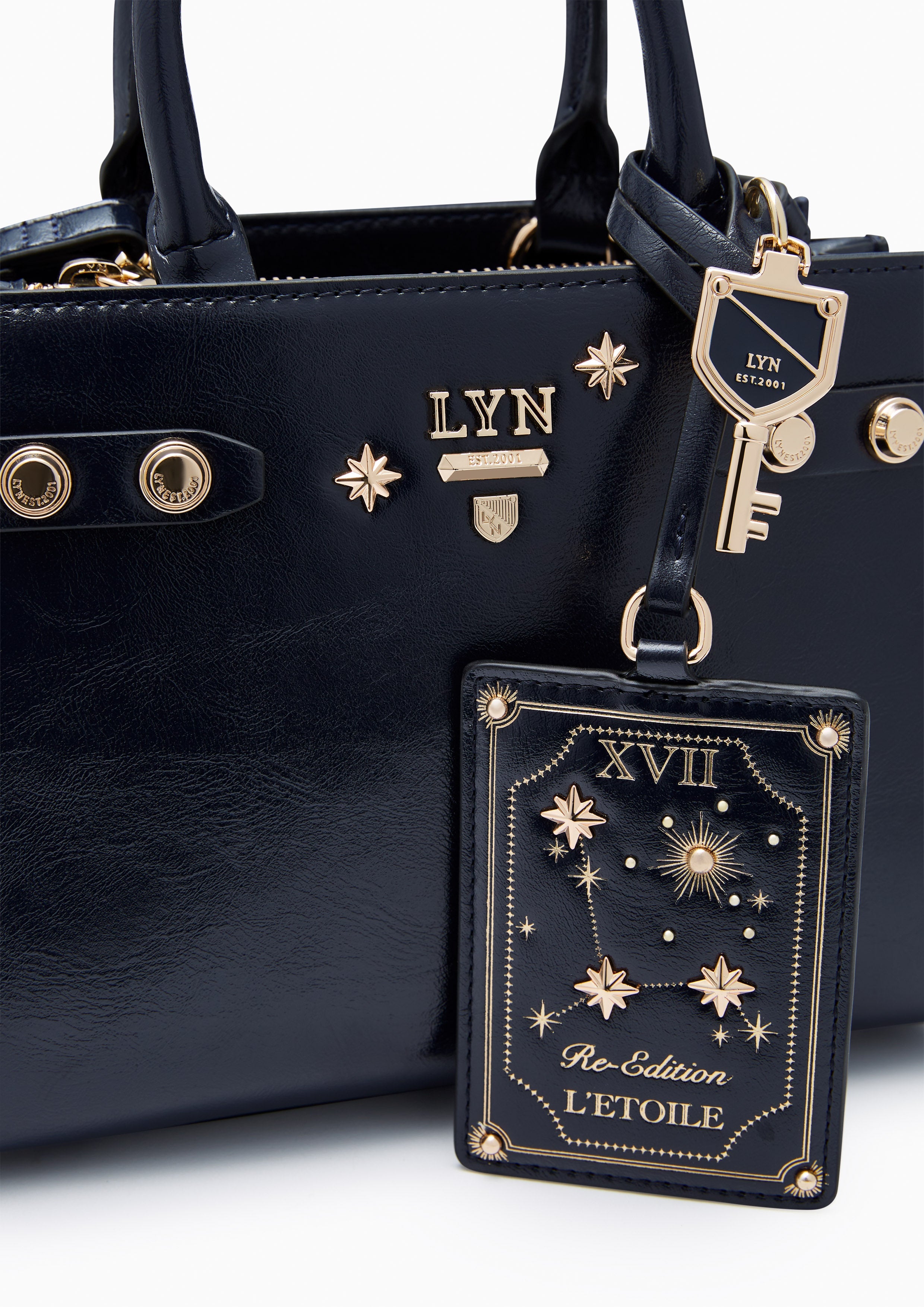 Astor Fineness S Top Handle Bag Navy