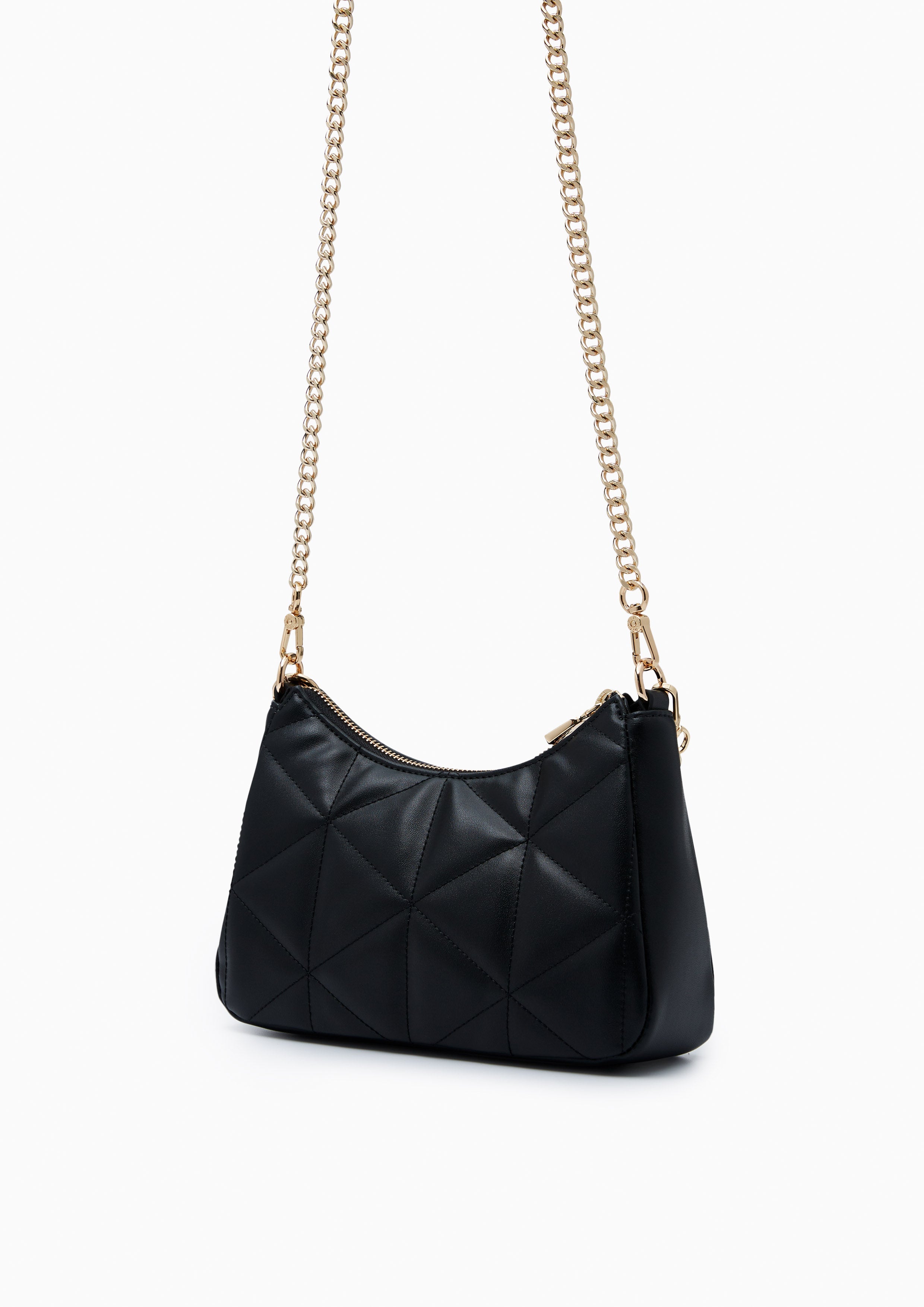 North Tricia Star Quilted Crossbody Bag Black