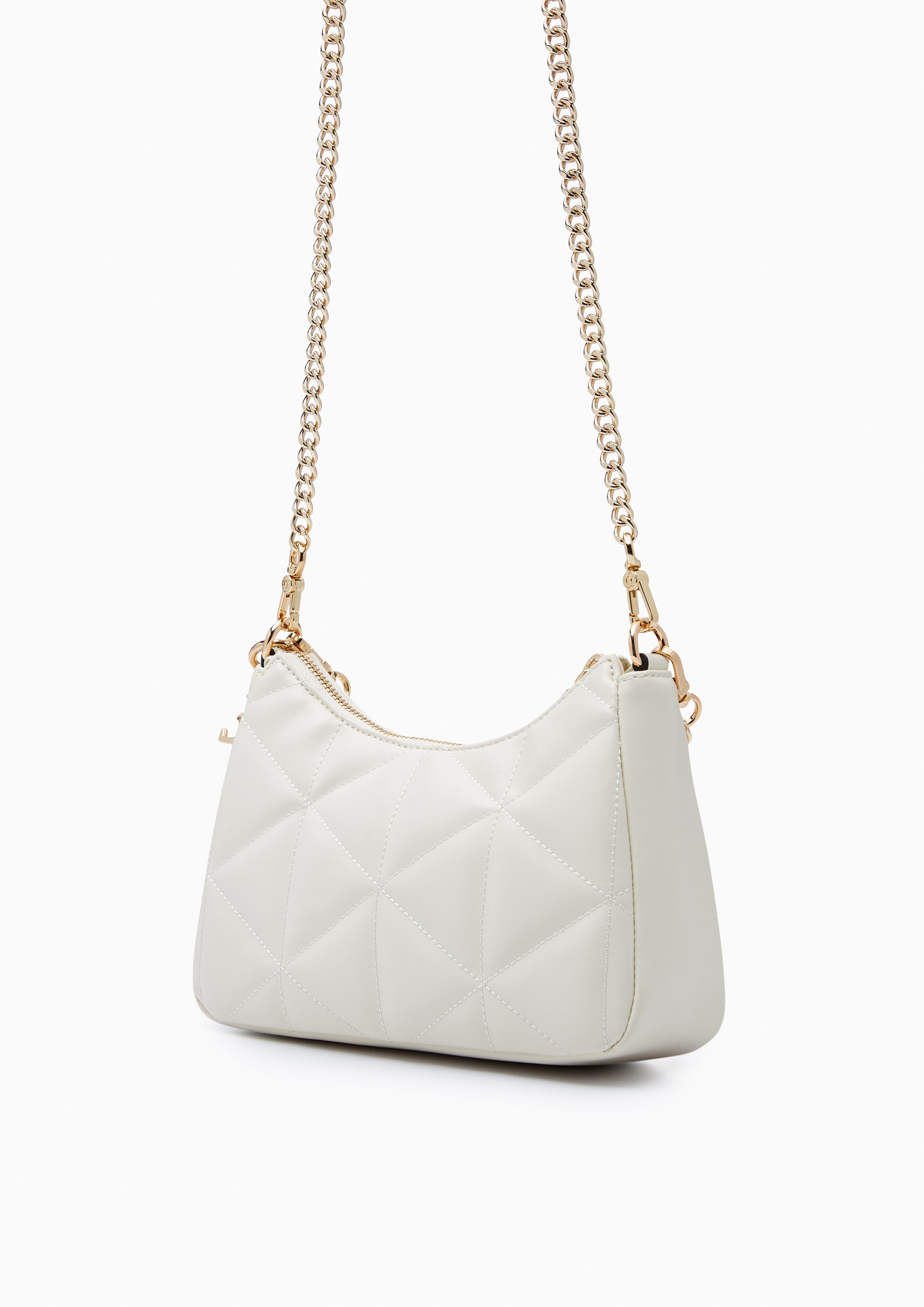 North Tricia Star Quilted Crossbody Bag Ivory