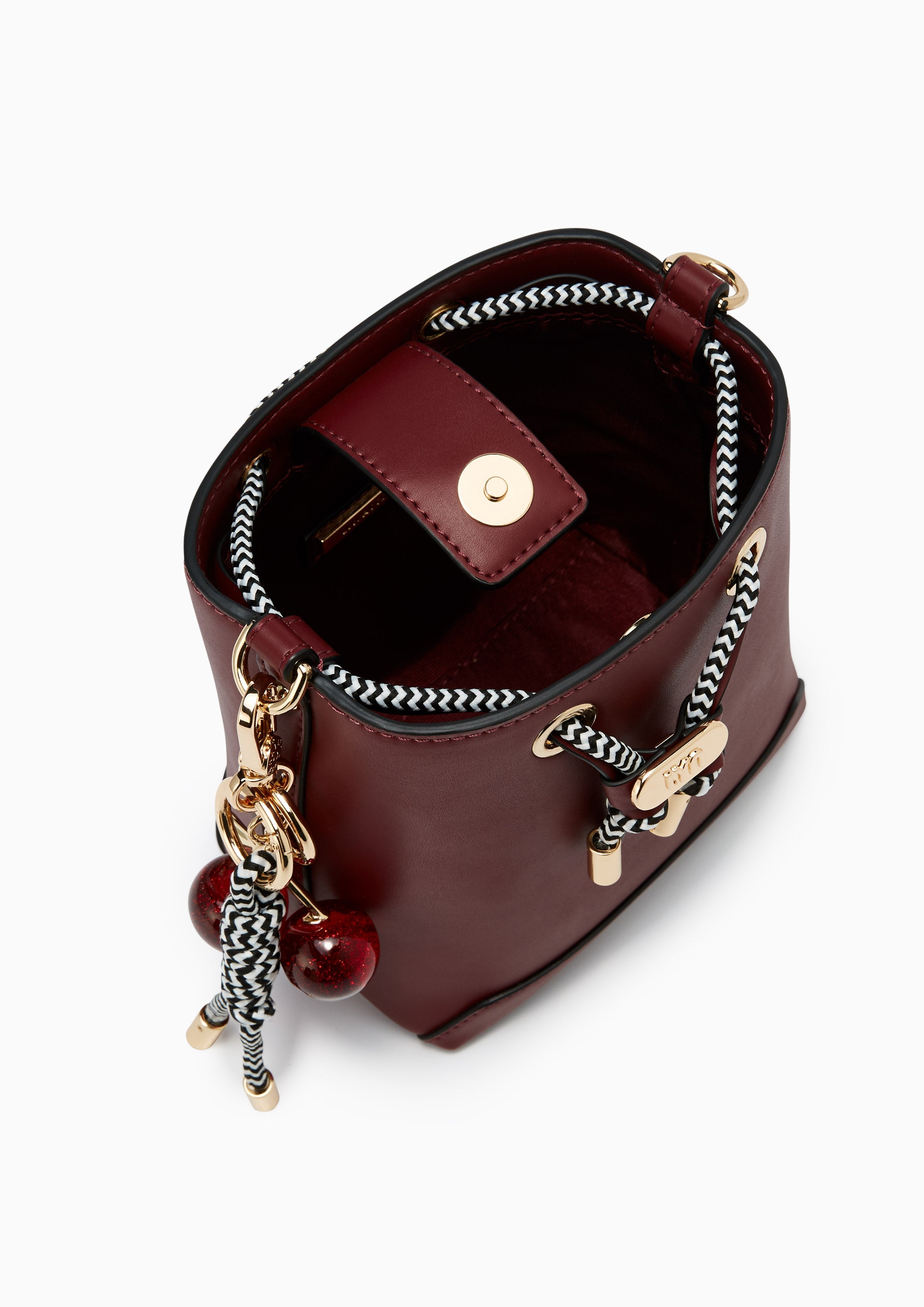 Bethany Mini Bucket Bag Dark Red
