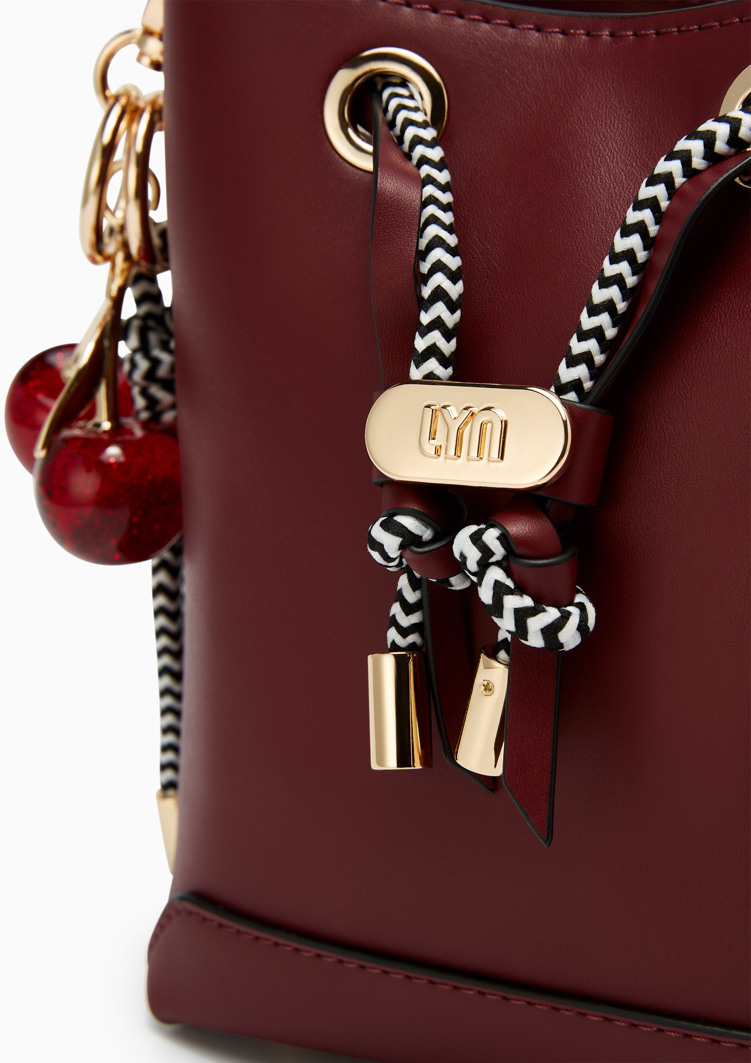 Bethany Mini Bucket Bag Dark Red