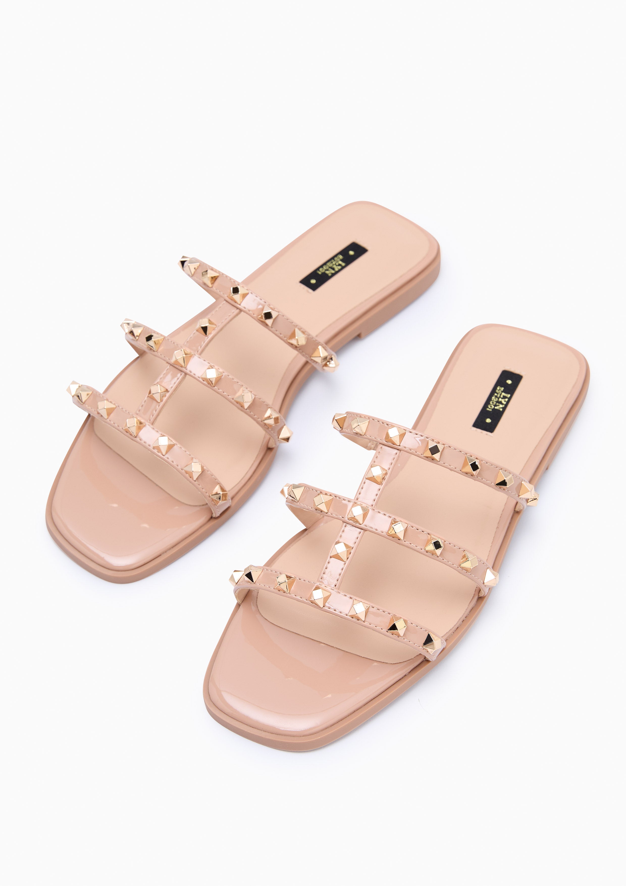 Linda Flat Sandals Beige