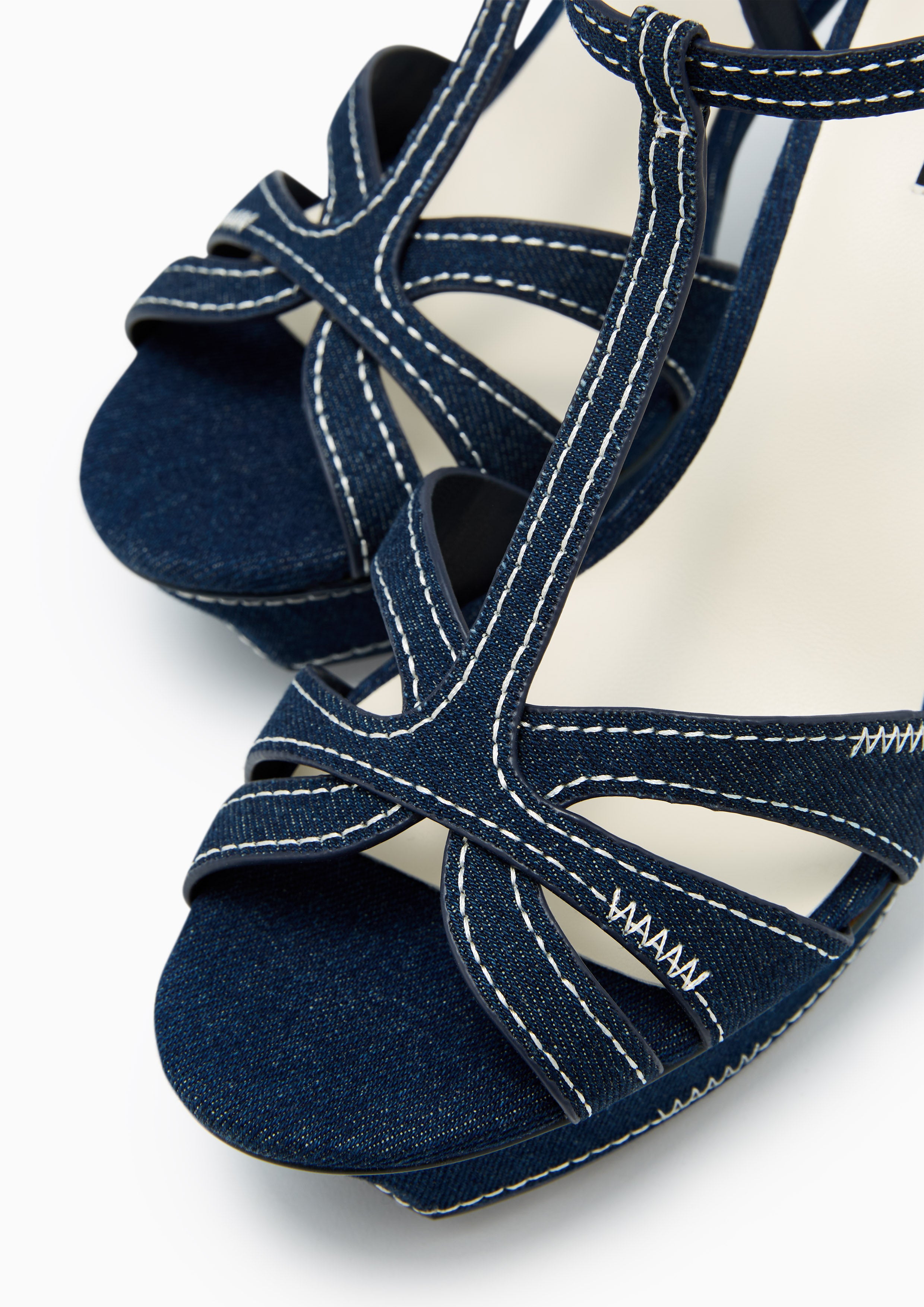 Sabella Stitched Denim High Heels
Dark Blue