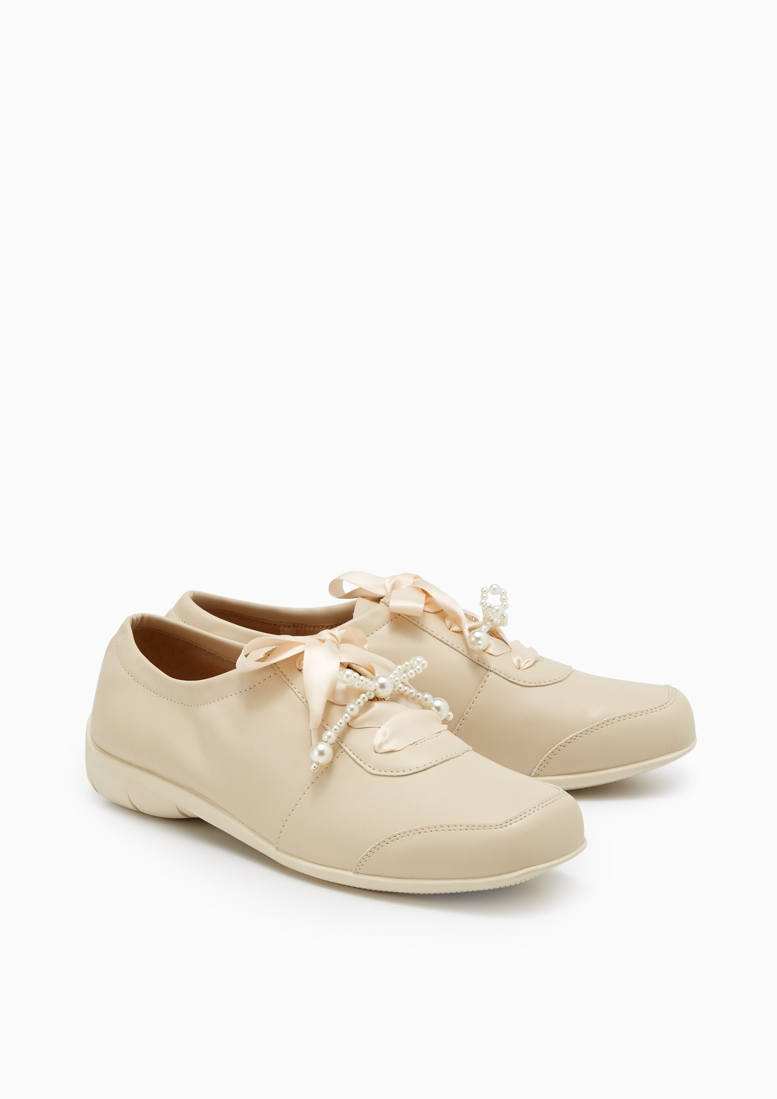 Blakely Lace-Up Sneakers Ivory