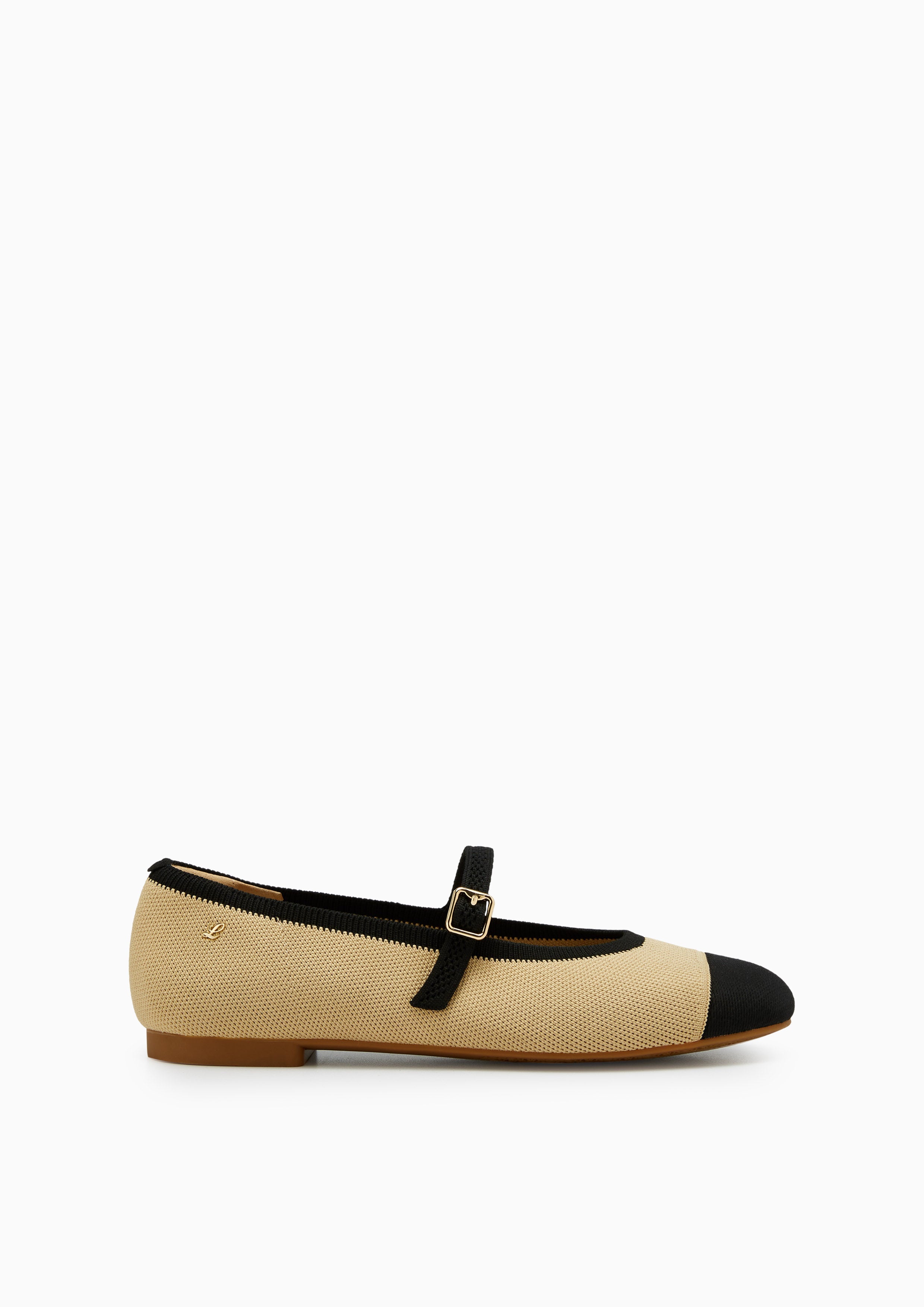 Grace Mary Jane Flats Beige