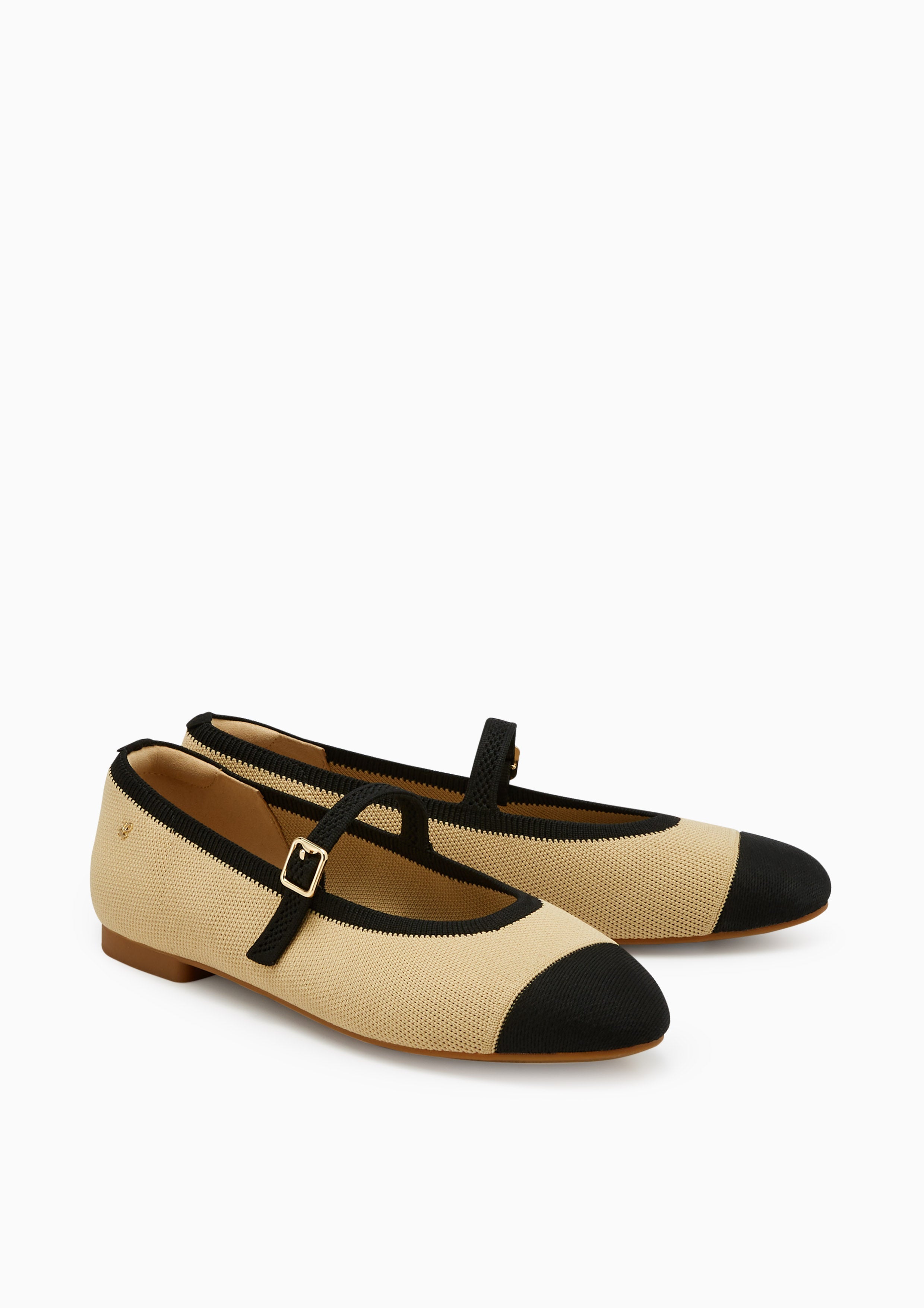 Grace Mary Jane Flats Beige