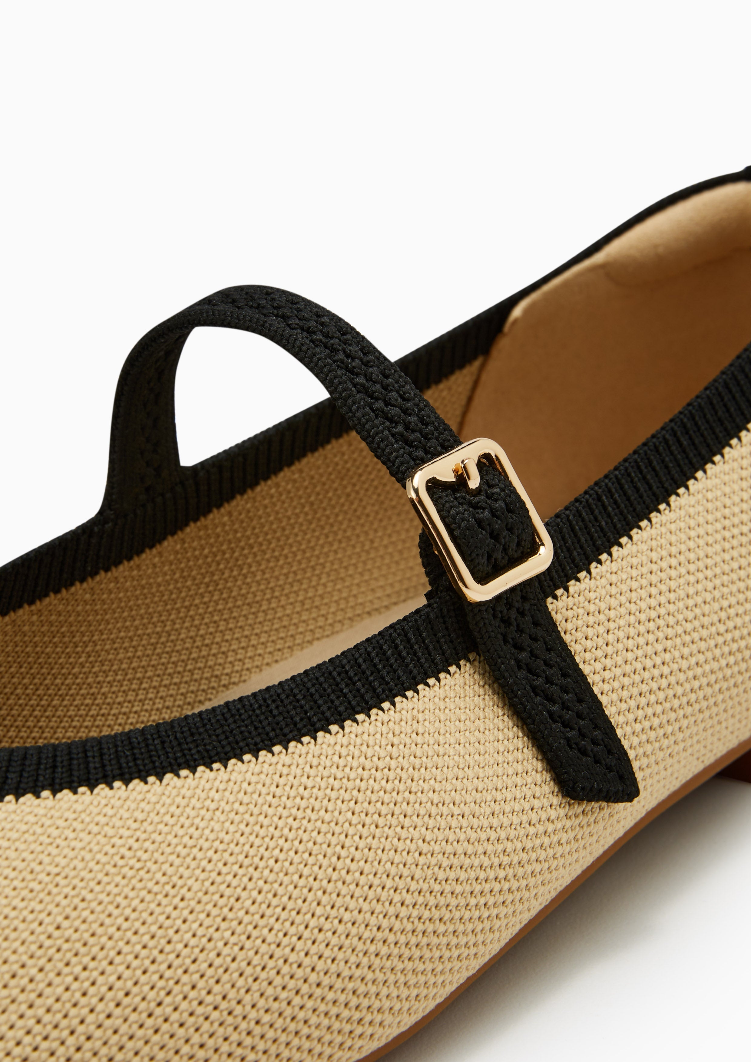 Grace Mary Jane Flats Beige