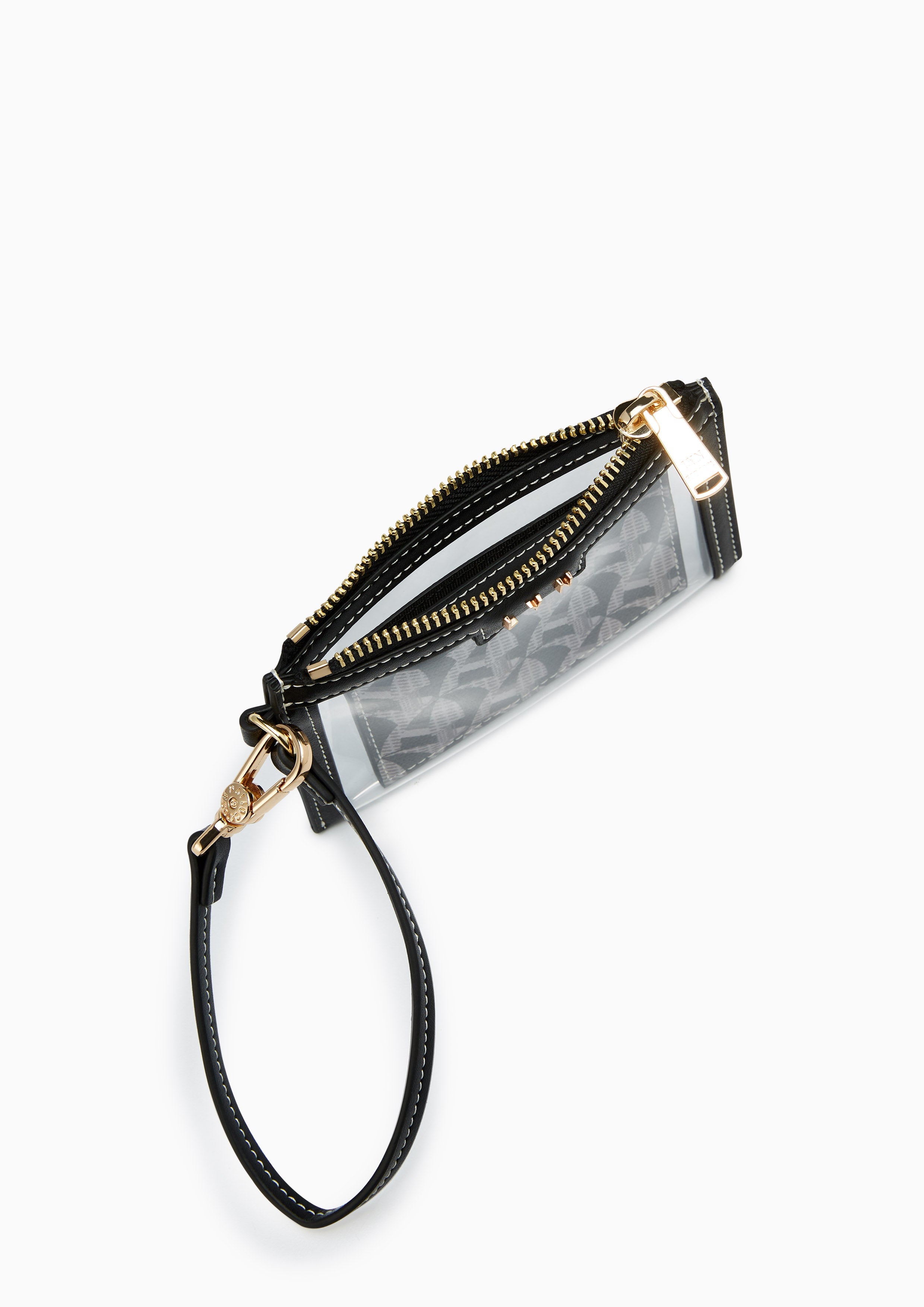 Solanory Vinyl Zip Wristlet Black