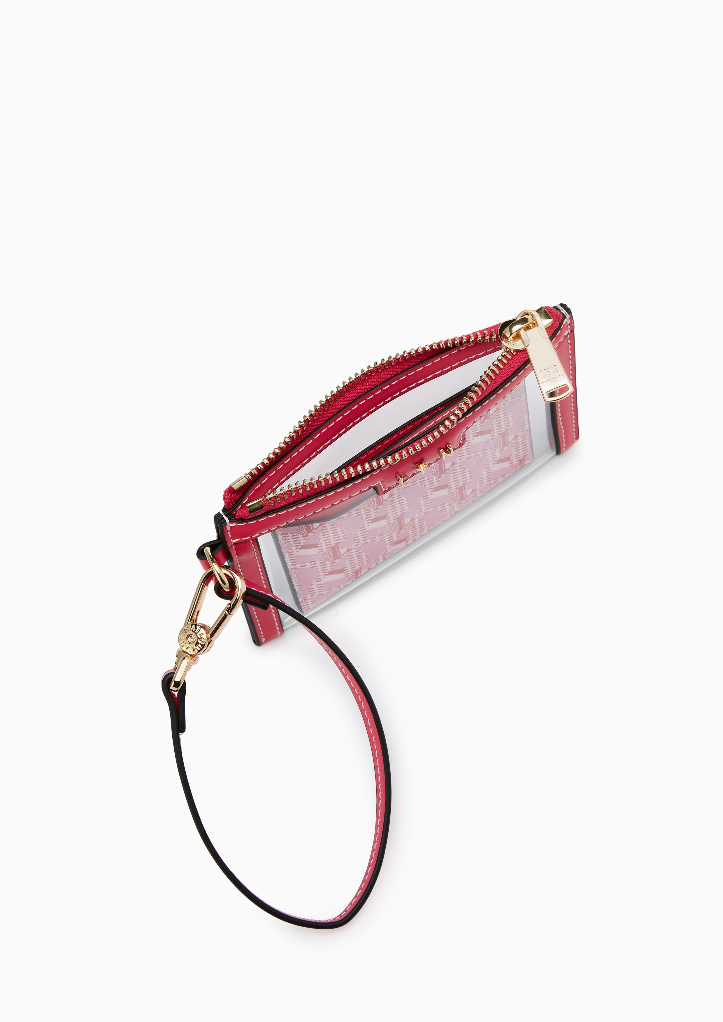 Solanory Vinyl Zip Wristlet Pink