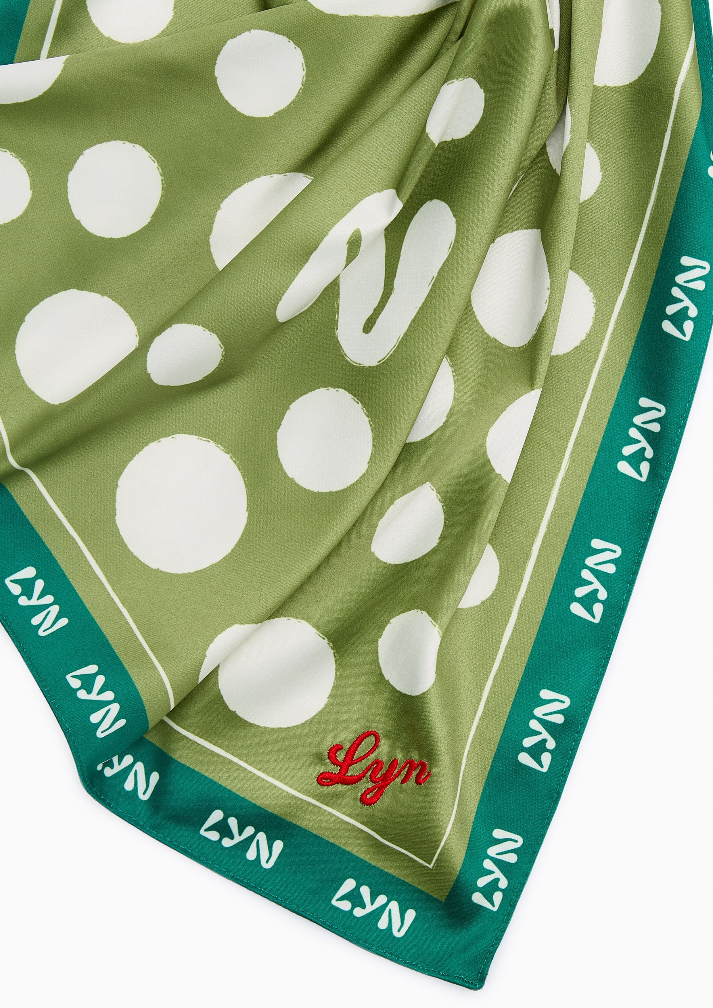 Polka Fashion Scarf Green