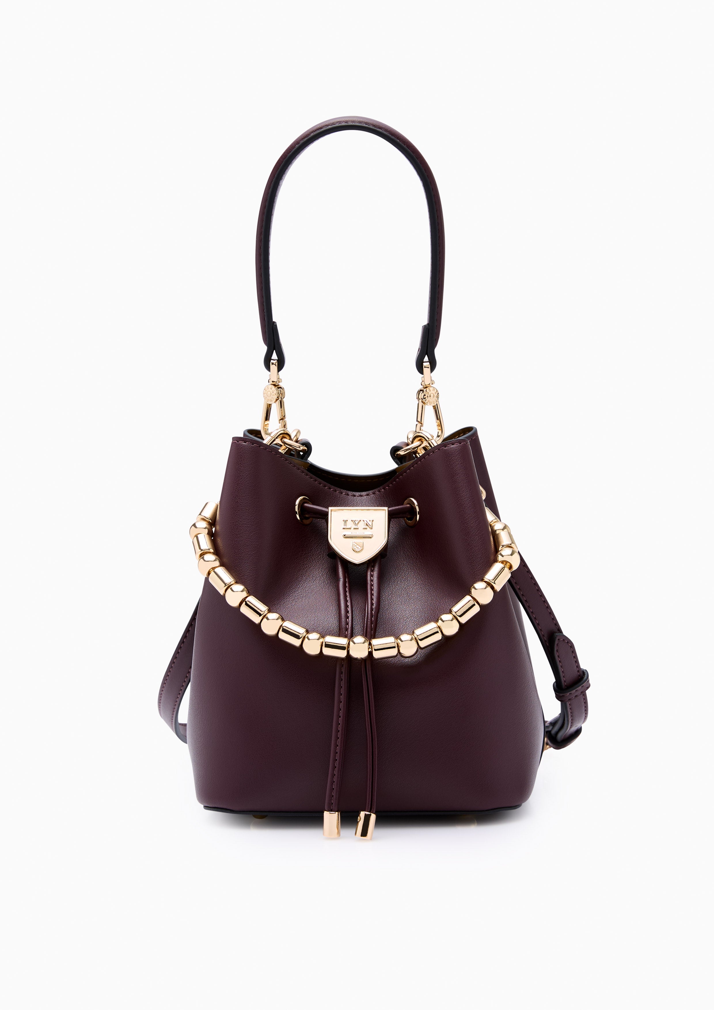 Re-Edit Gatsby Carina S Bucket Bag Dark Red
