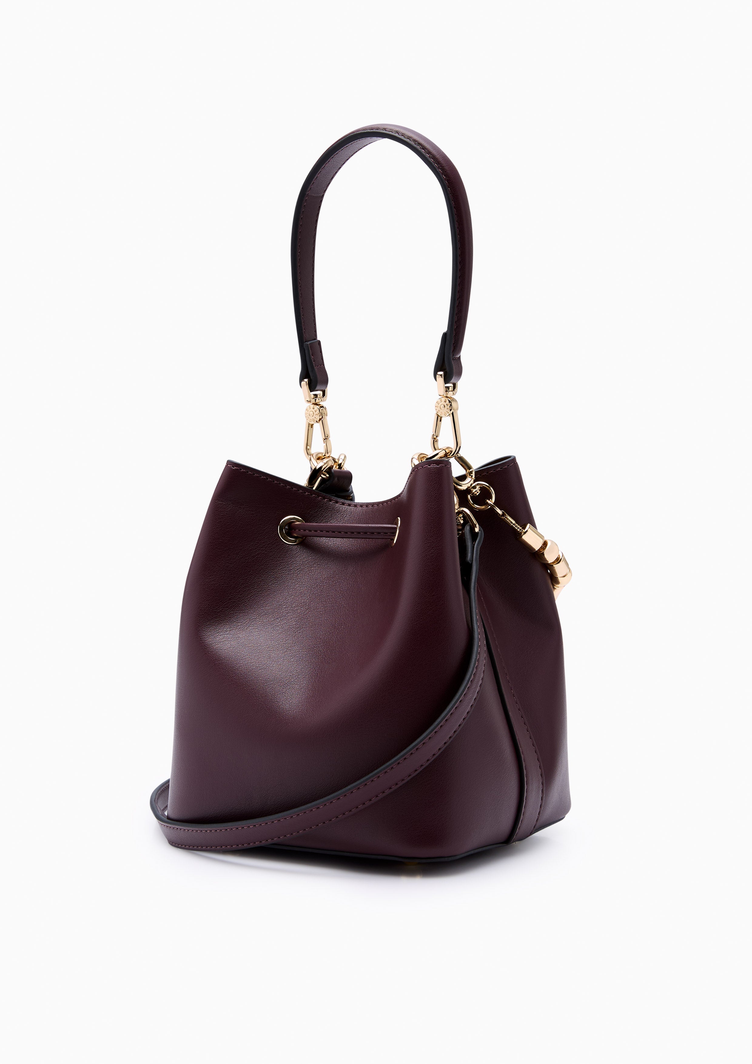 Re-Edit Gatsby Carina S Bucket Bag Dark Red