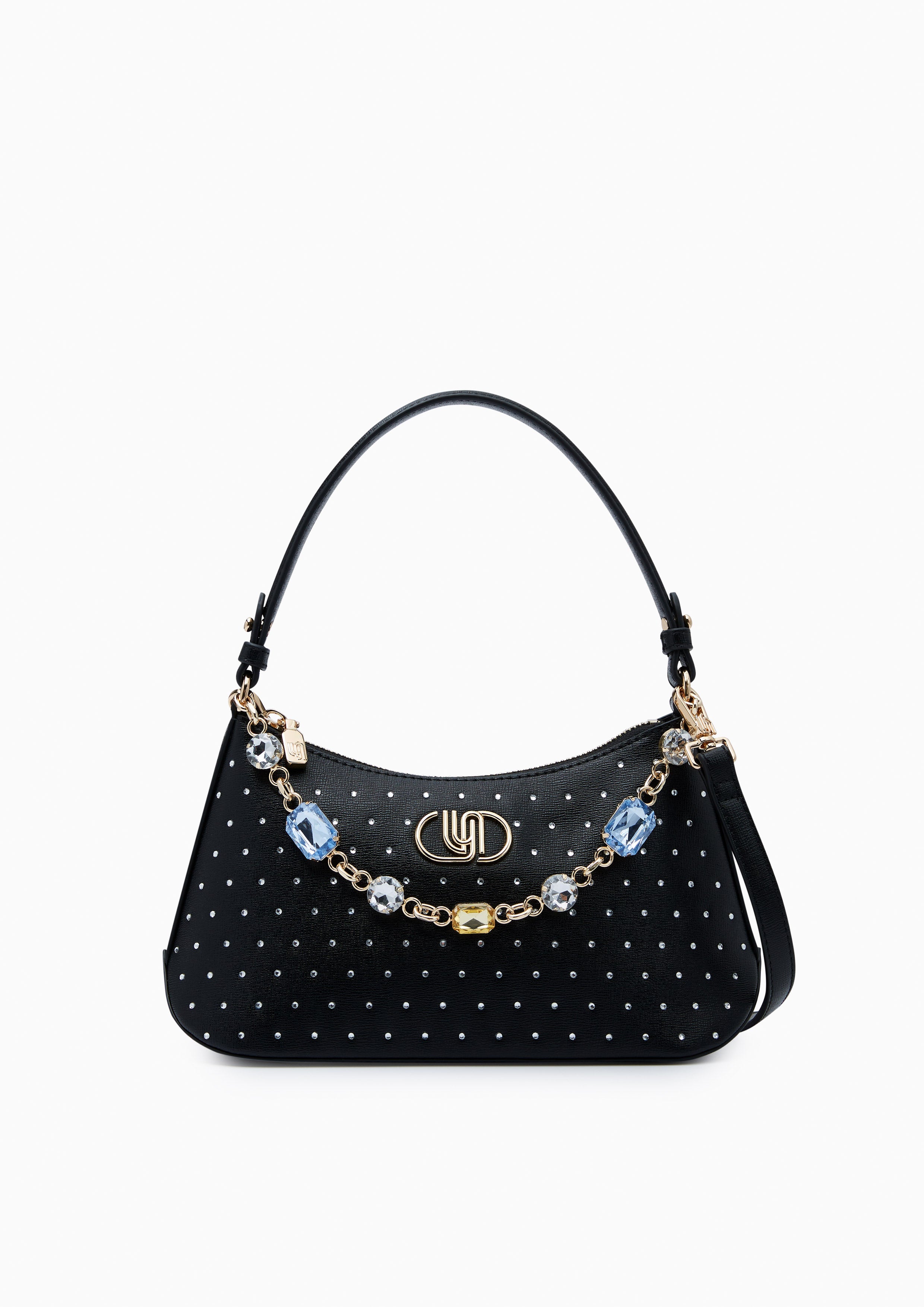 Nova Diamond Infinite S Shoulder Bag Black