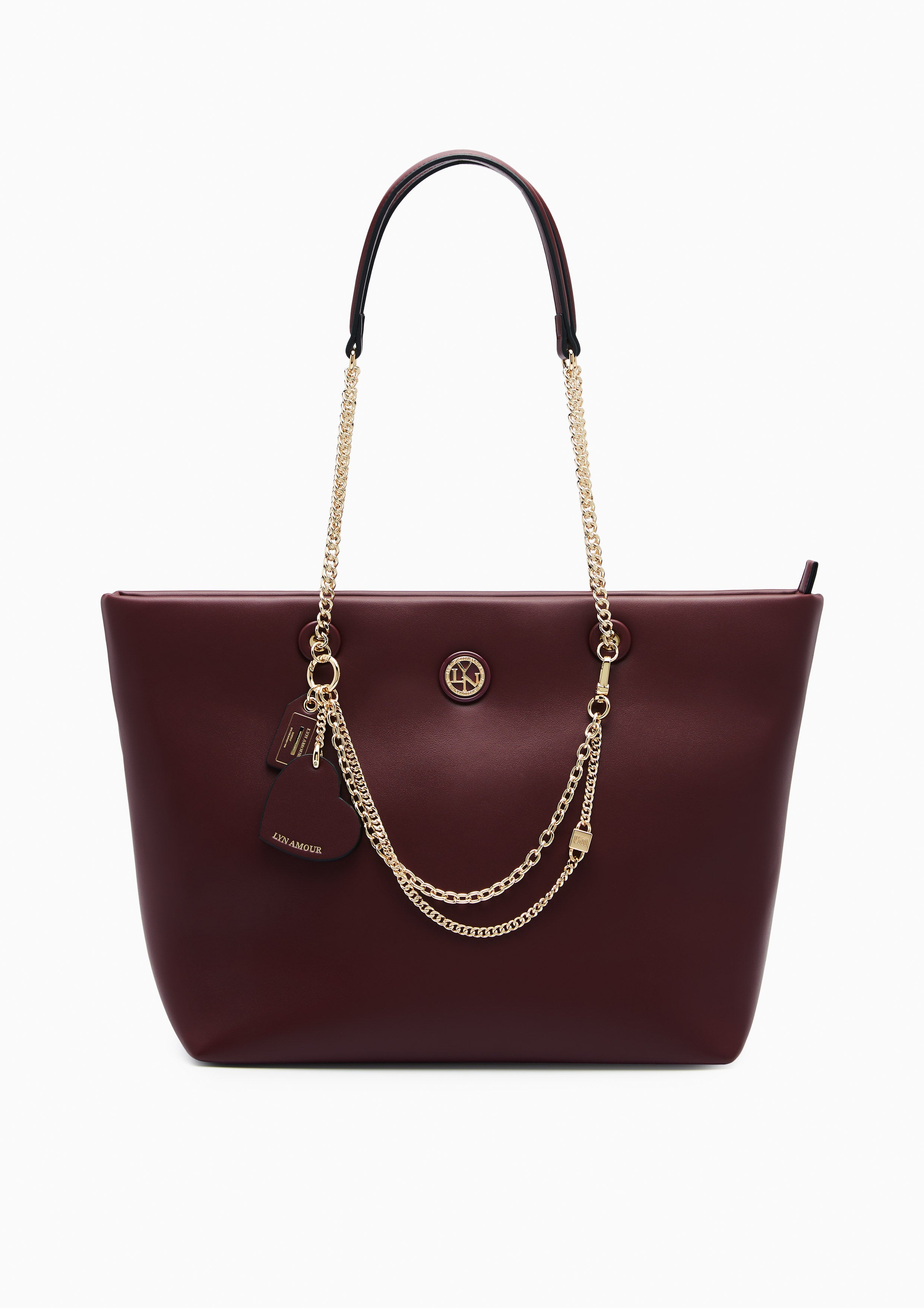 Mabel L Shopping Bag Dark Red