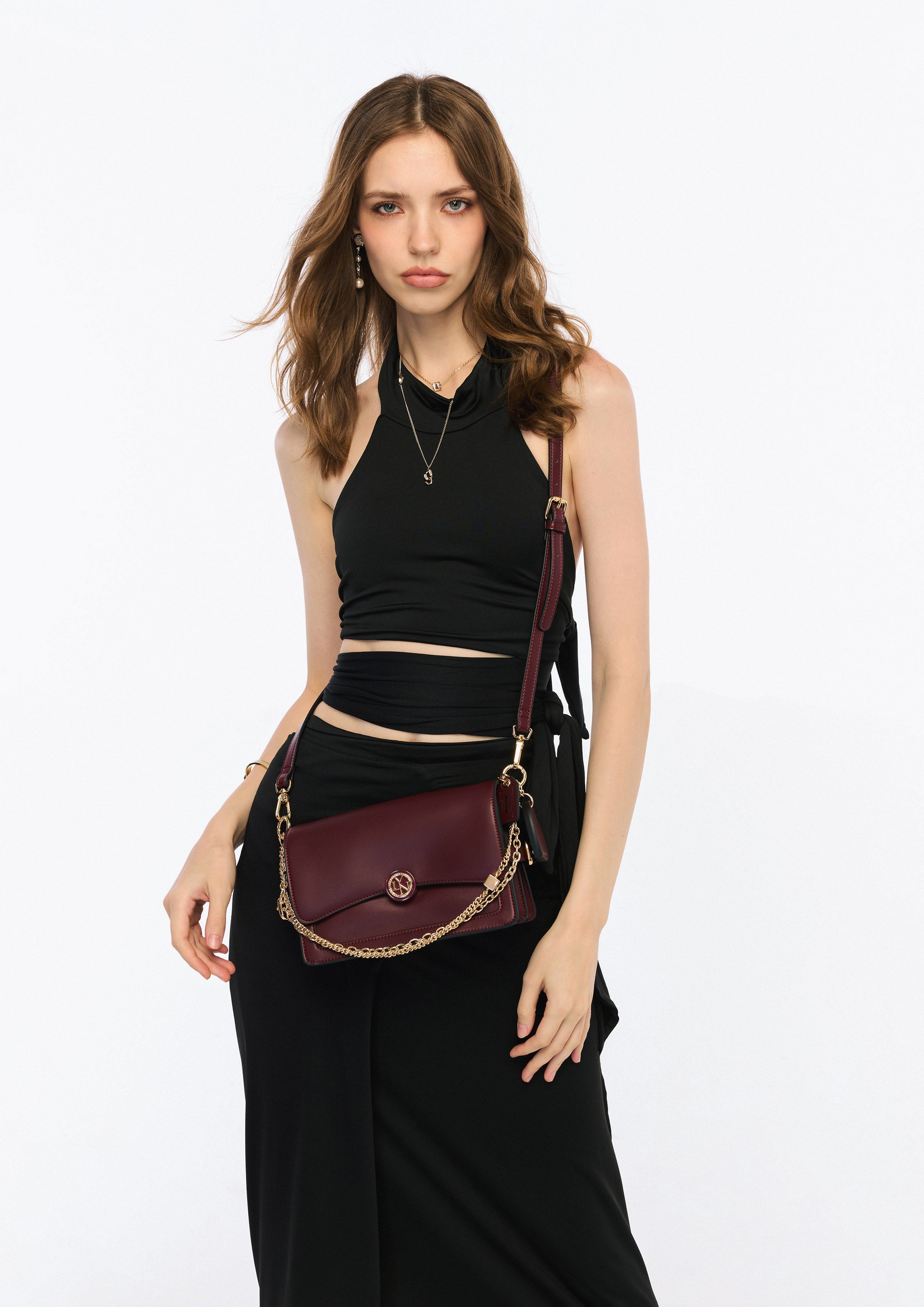 Mabel S Shoulder Bag Dark Red