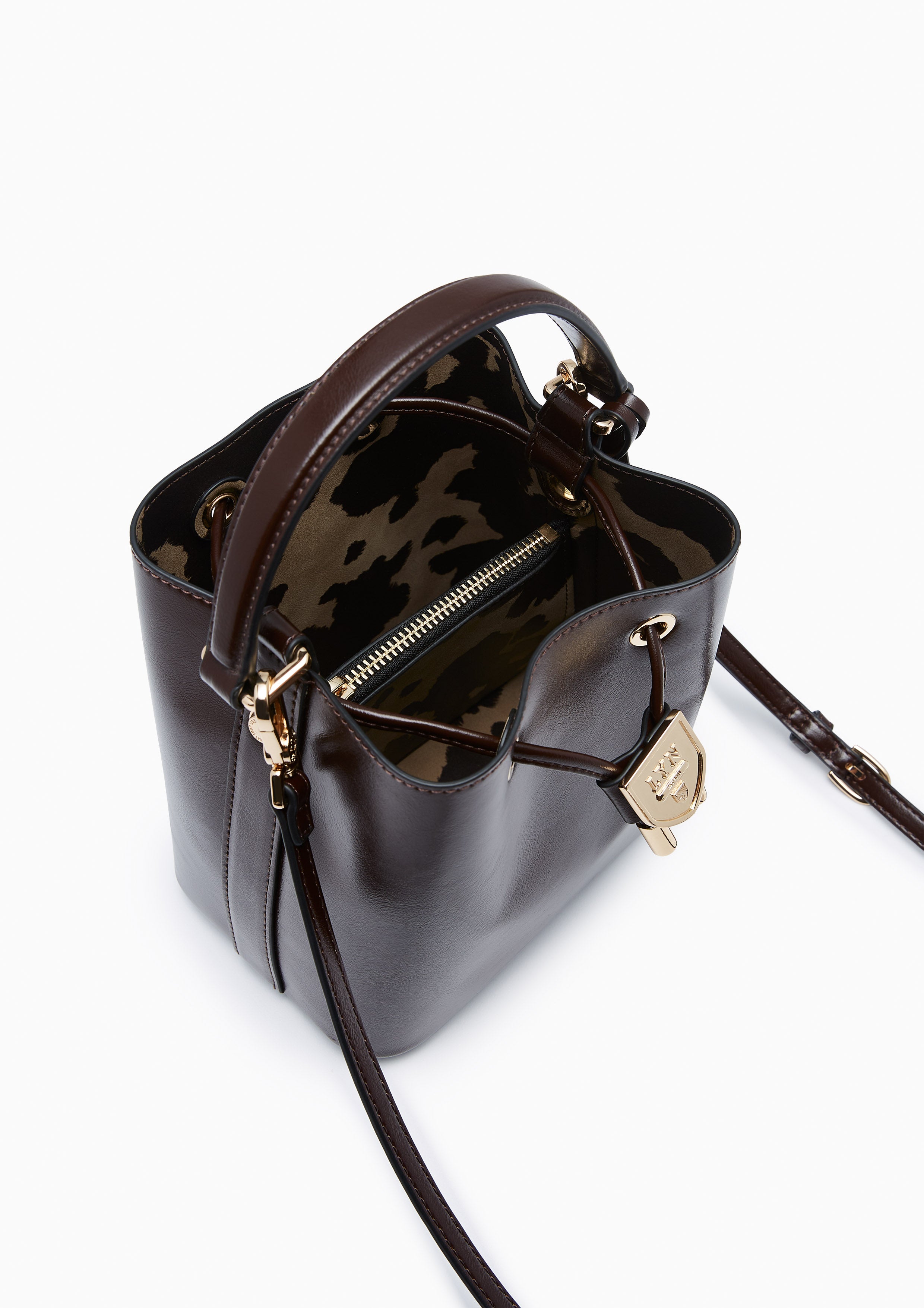 Re-Edit Carina Mustang Bucket Bag Dark Brown