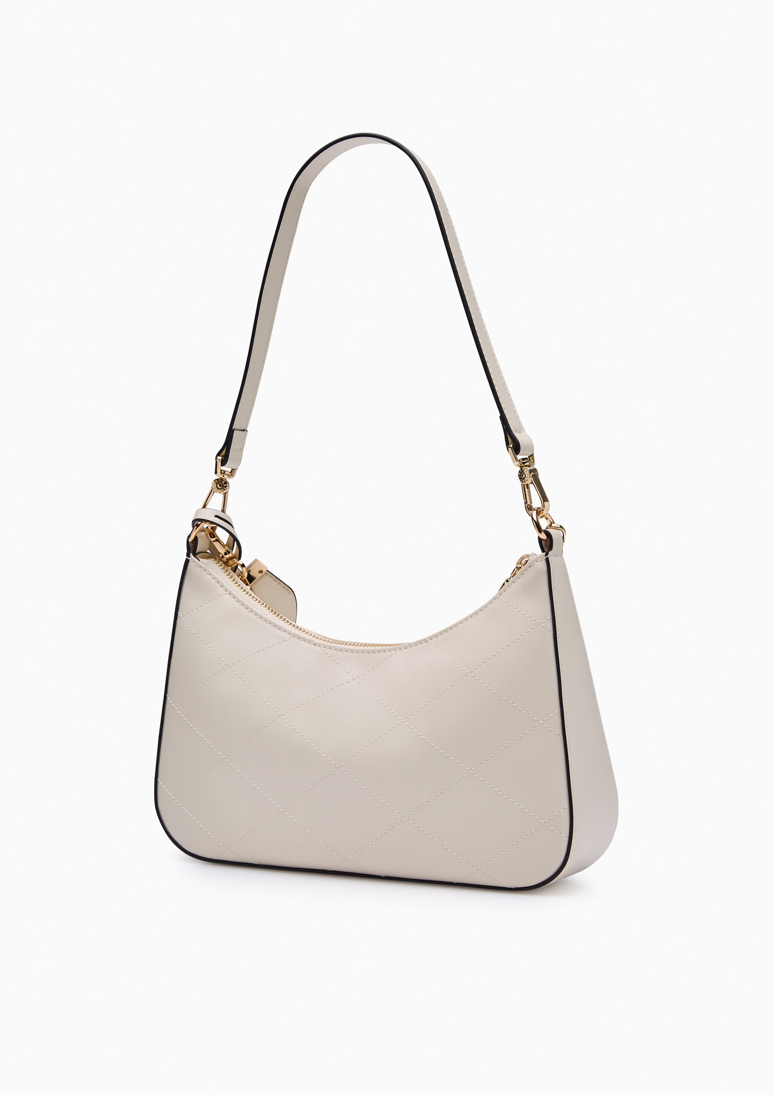 Re-Edit Rosee Quilt M Shoulder Bag Ivory