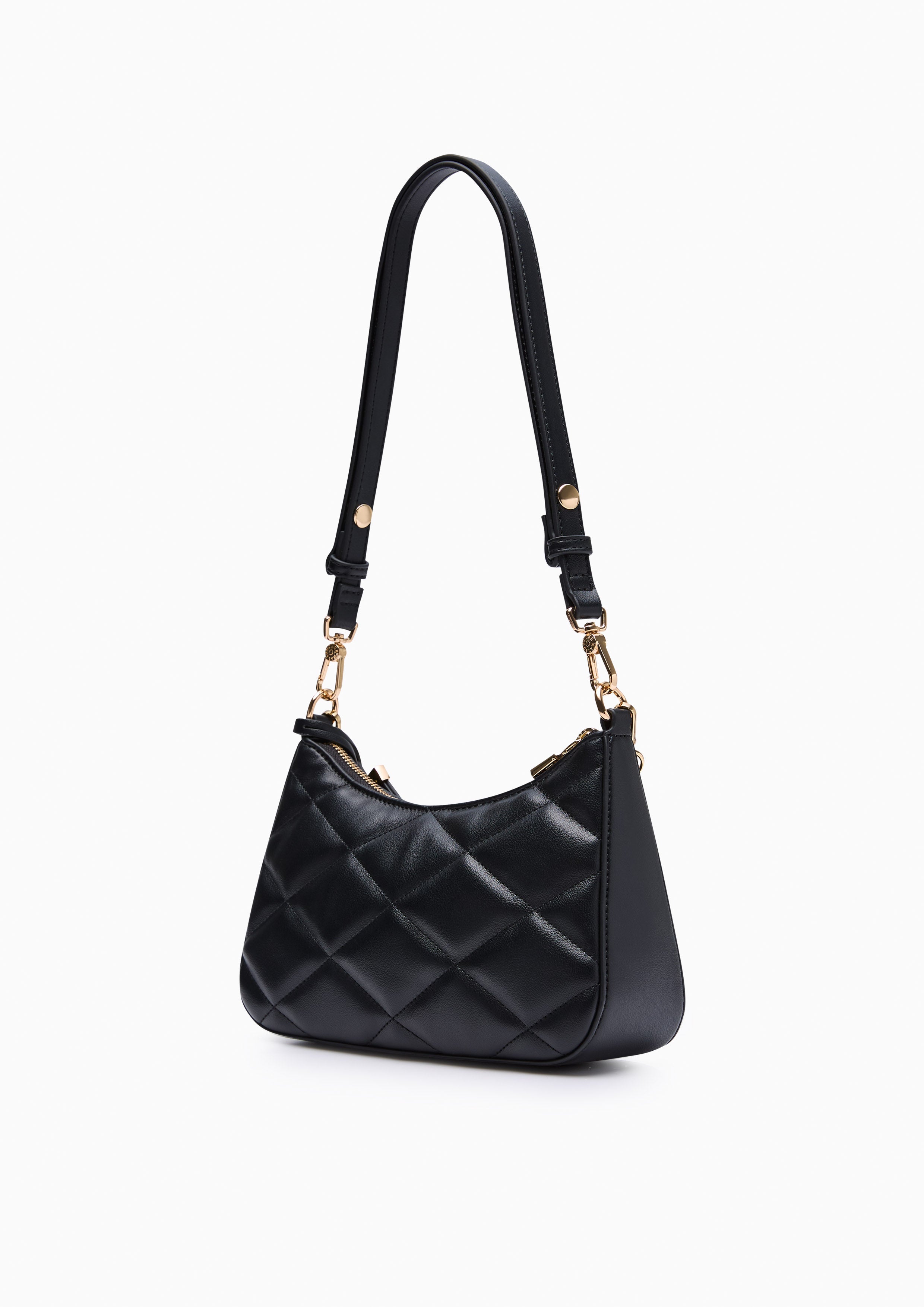 Re-Edit Rosee Quilt S Shoulder Bag Black