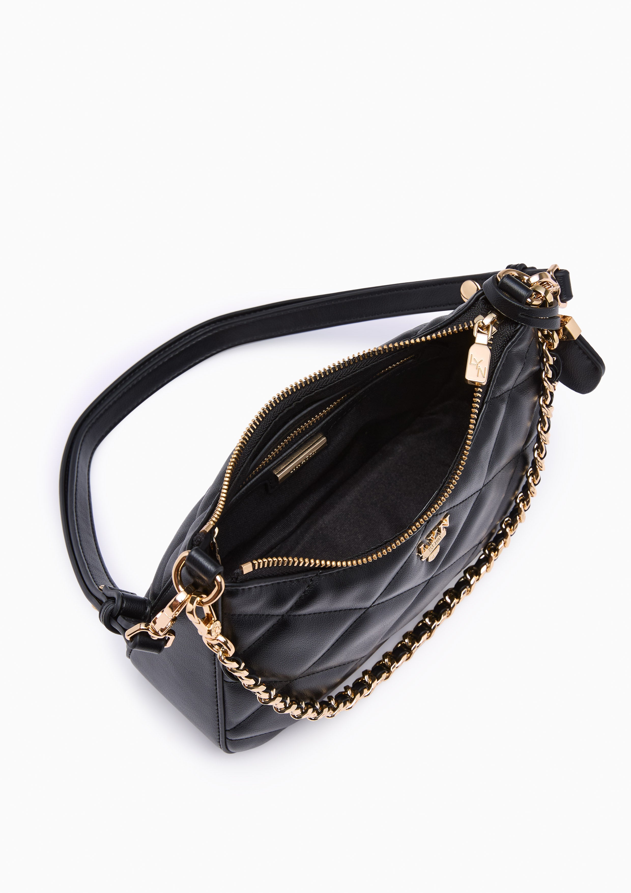 Re-Edit Rosee Quilt S Shoulder Bag Black