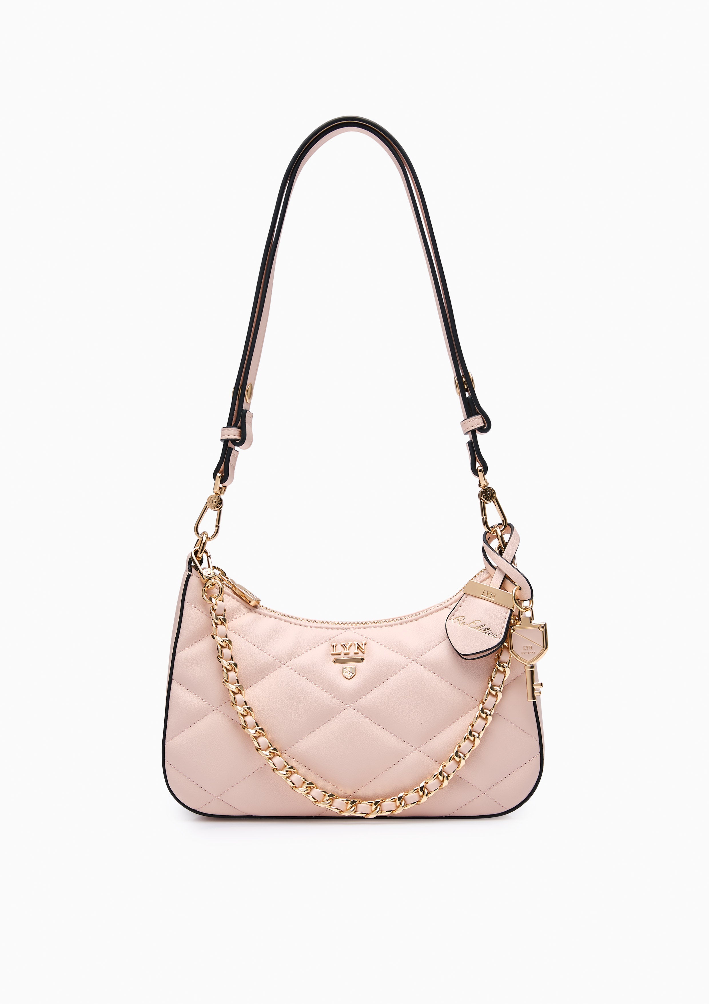 Re-Edit Rosee Quilt S Shoulder Bag Light Pink