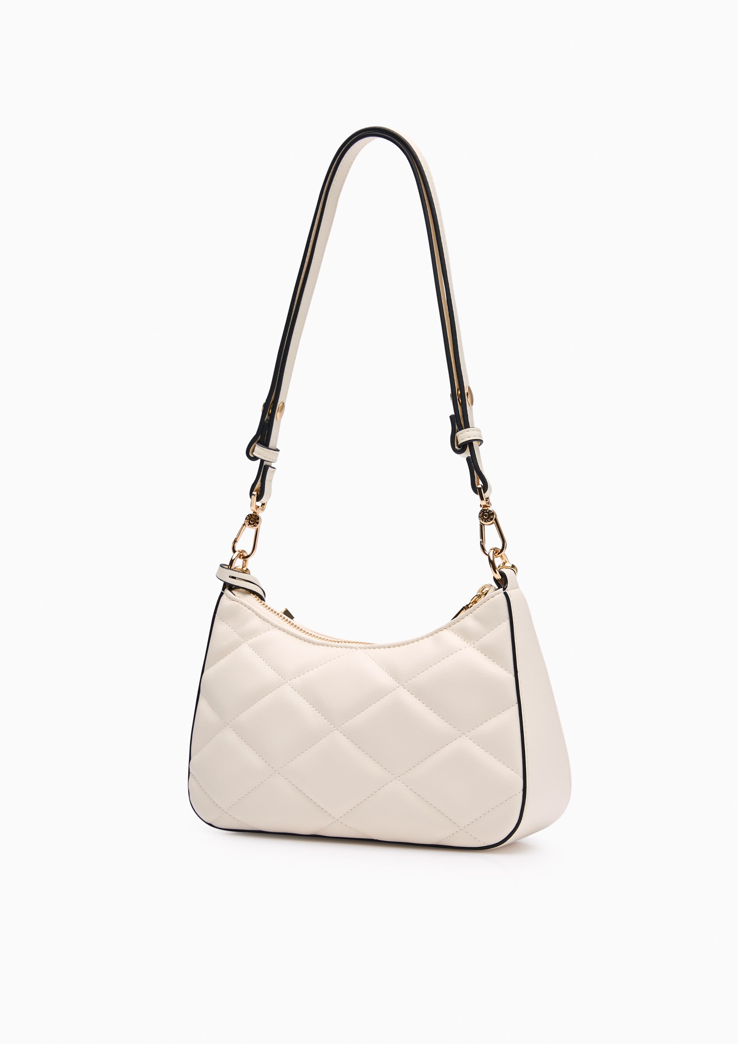 Re-Edit Rosee Quilt S Shoulder Bag Ivory