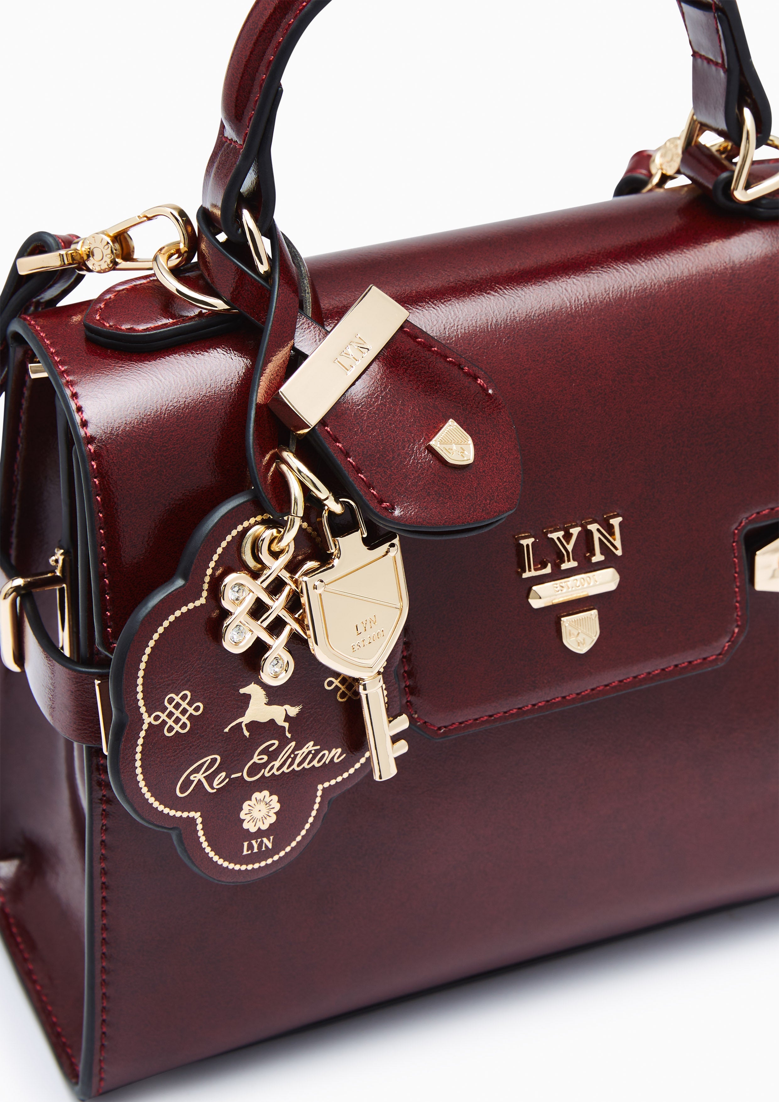 Re-Edit Bliss S Top Handle Bag Dark Red