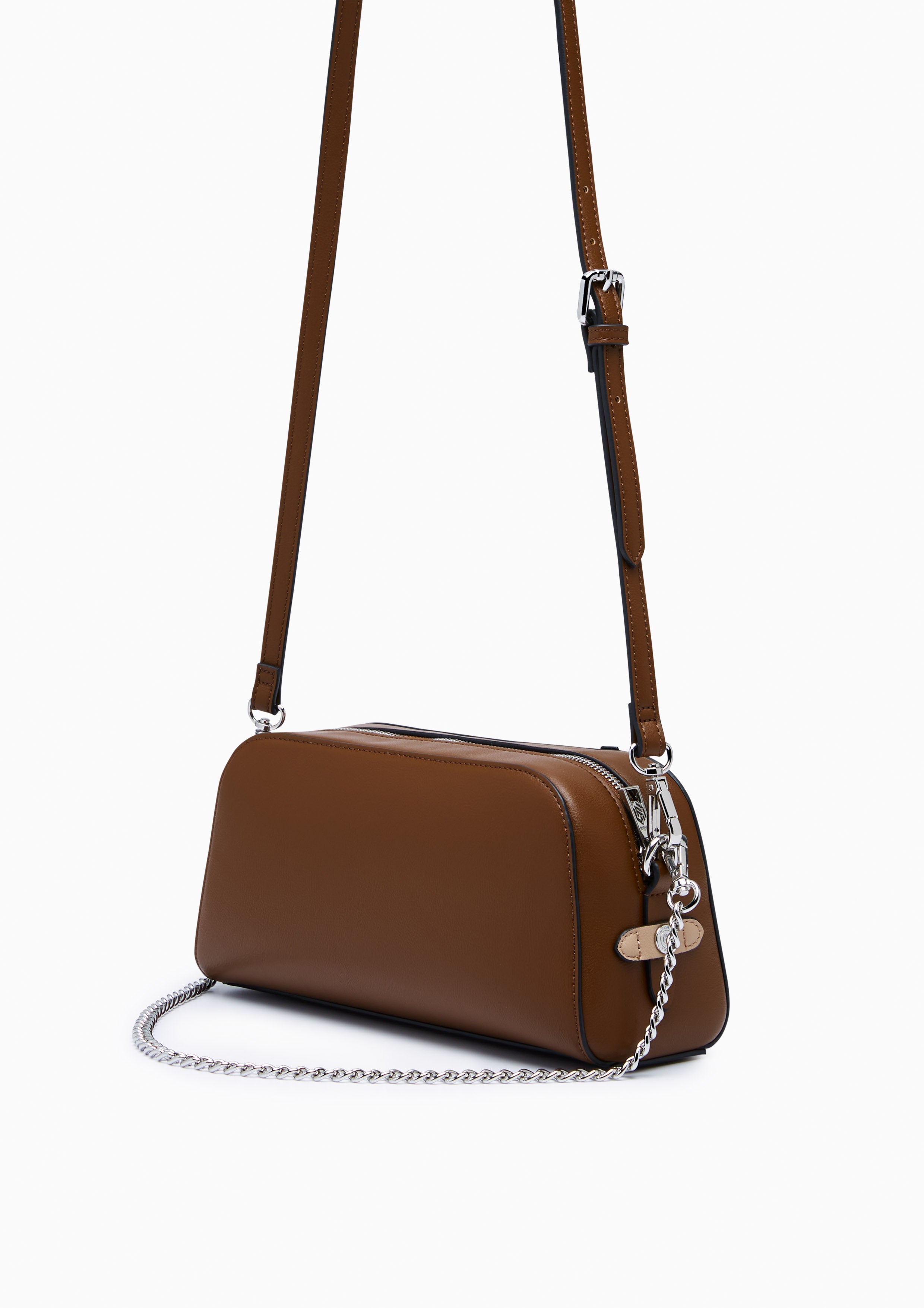 Zoll Infinite Chain Crossbody Bag Dark Brown