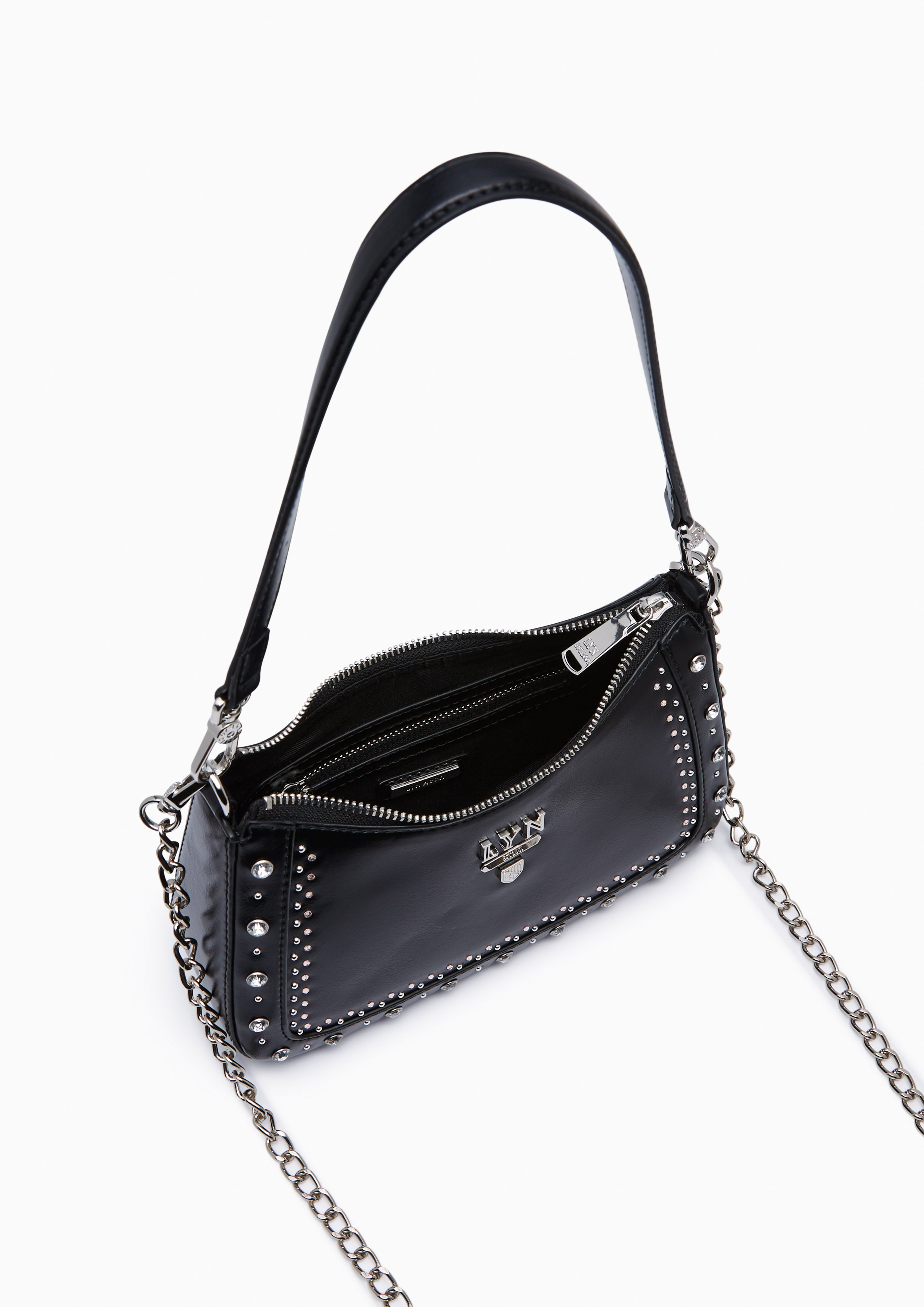 Tricia Avant Crystal Shoulder Bag Black
