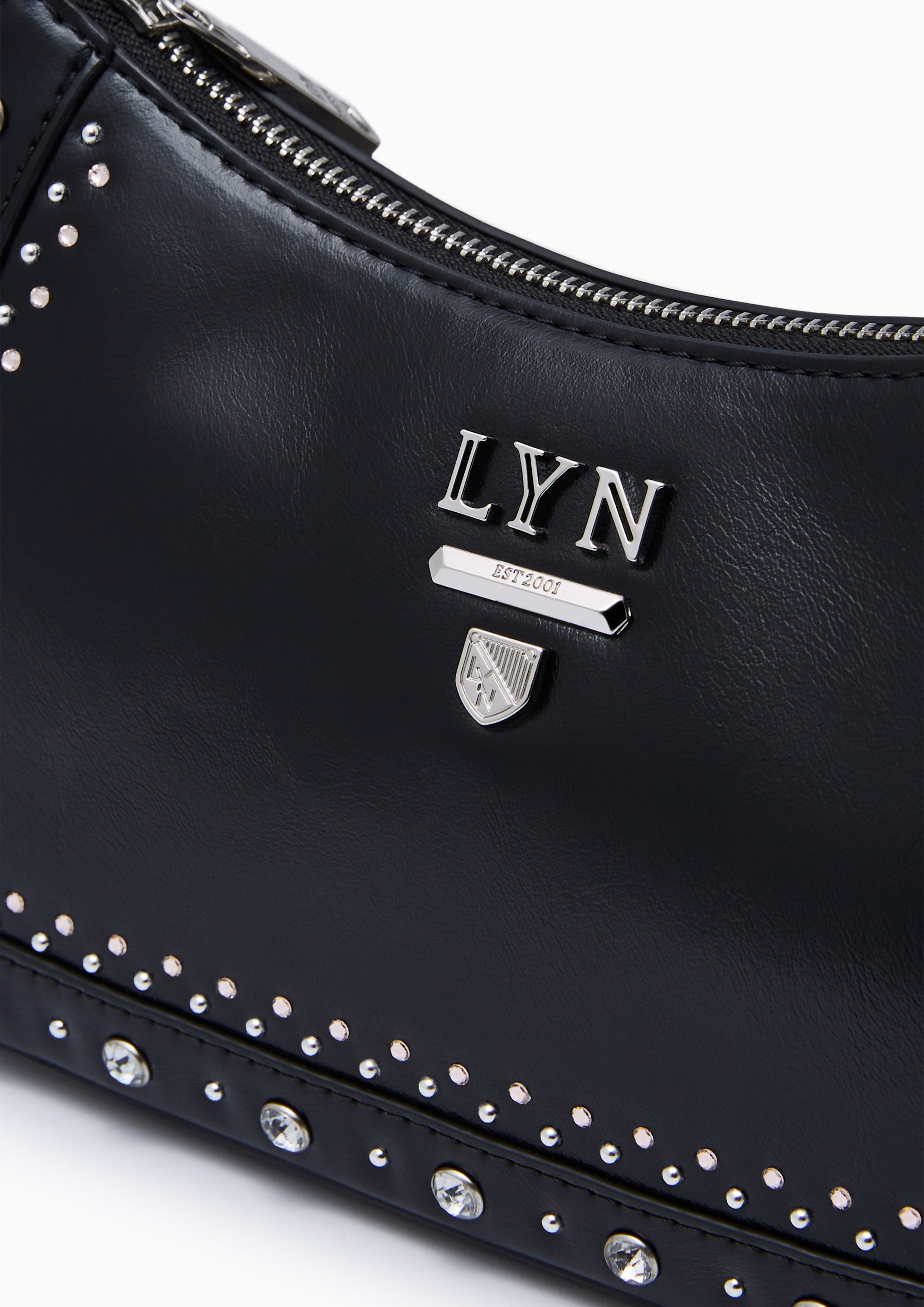 Tricia Avant Crystal Shoulder Bag Black