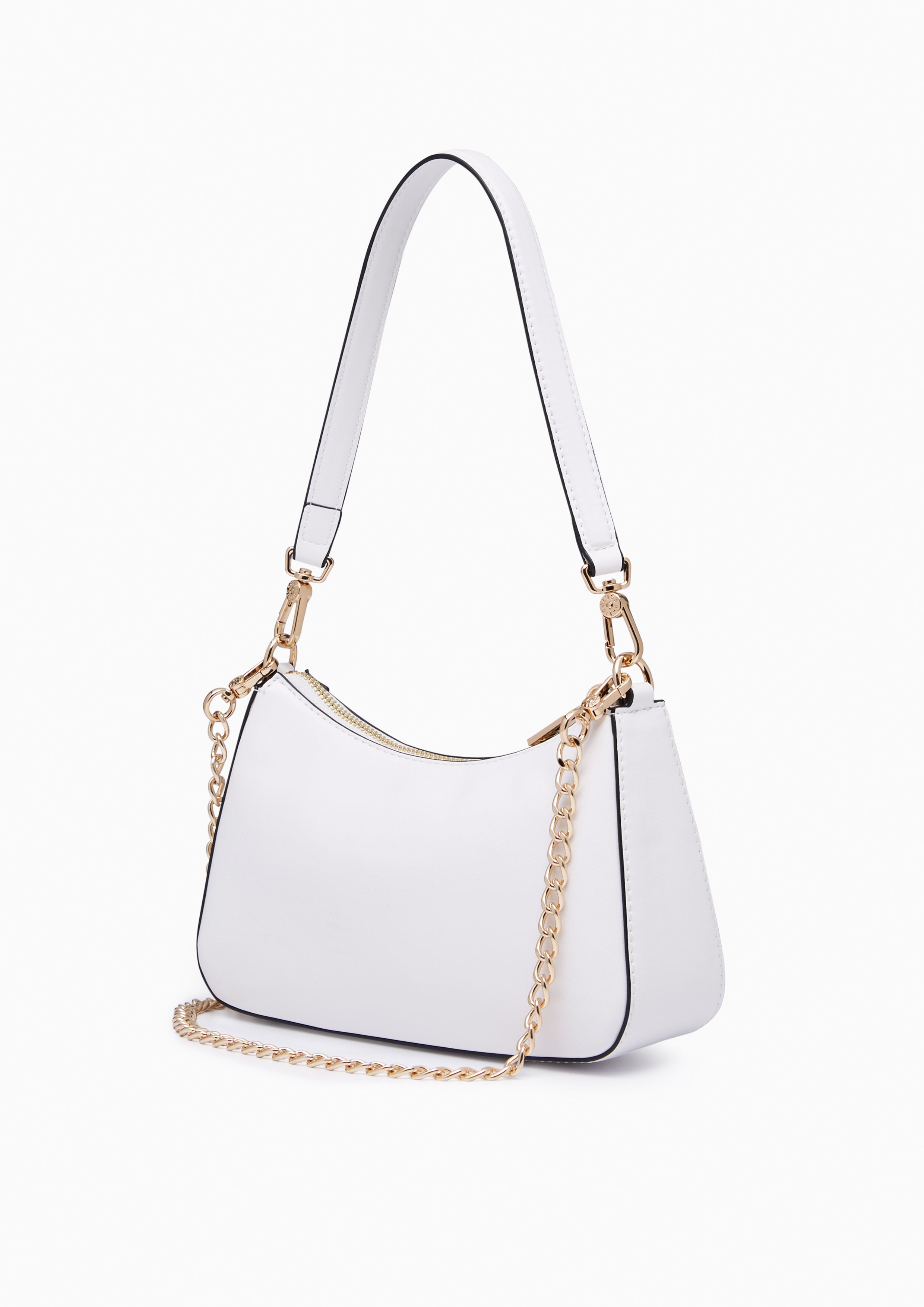 Tricia Avant Crystal Shoulder Bag White