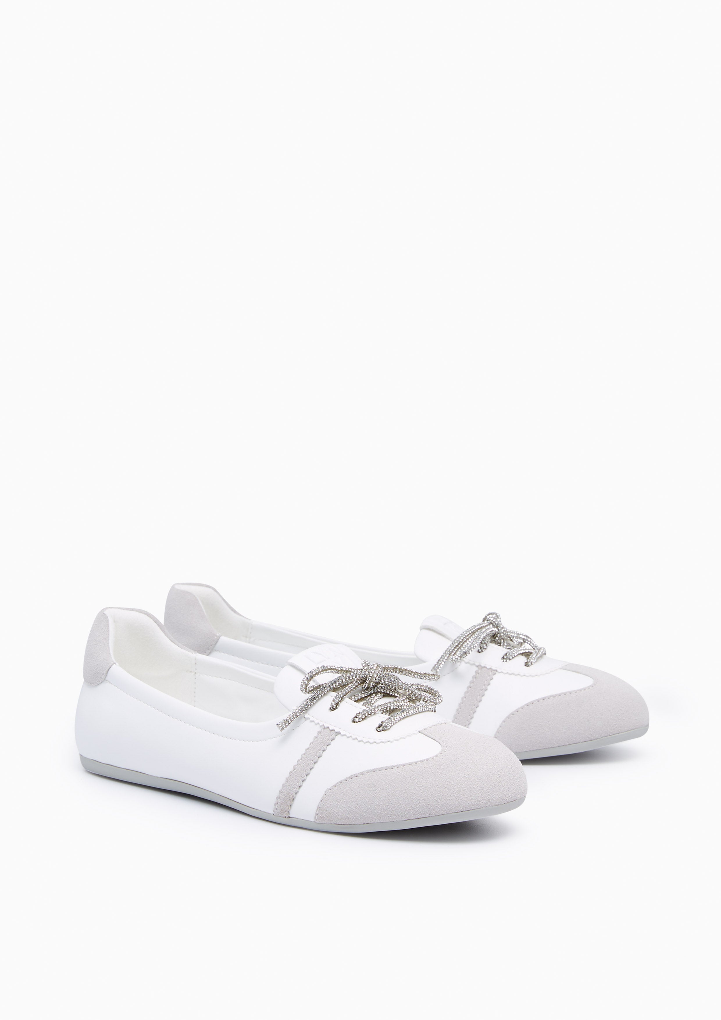 Kisso Ballet Flats White