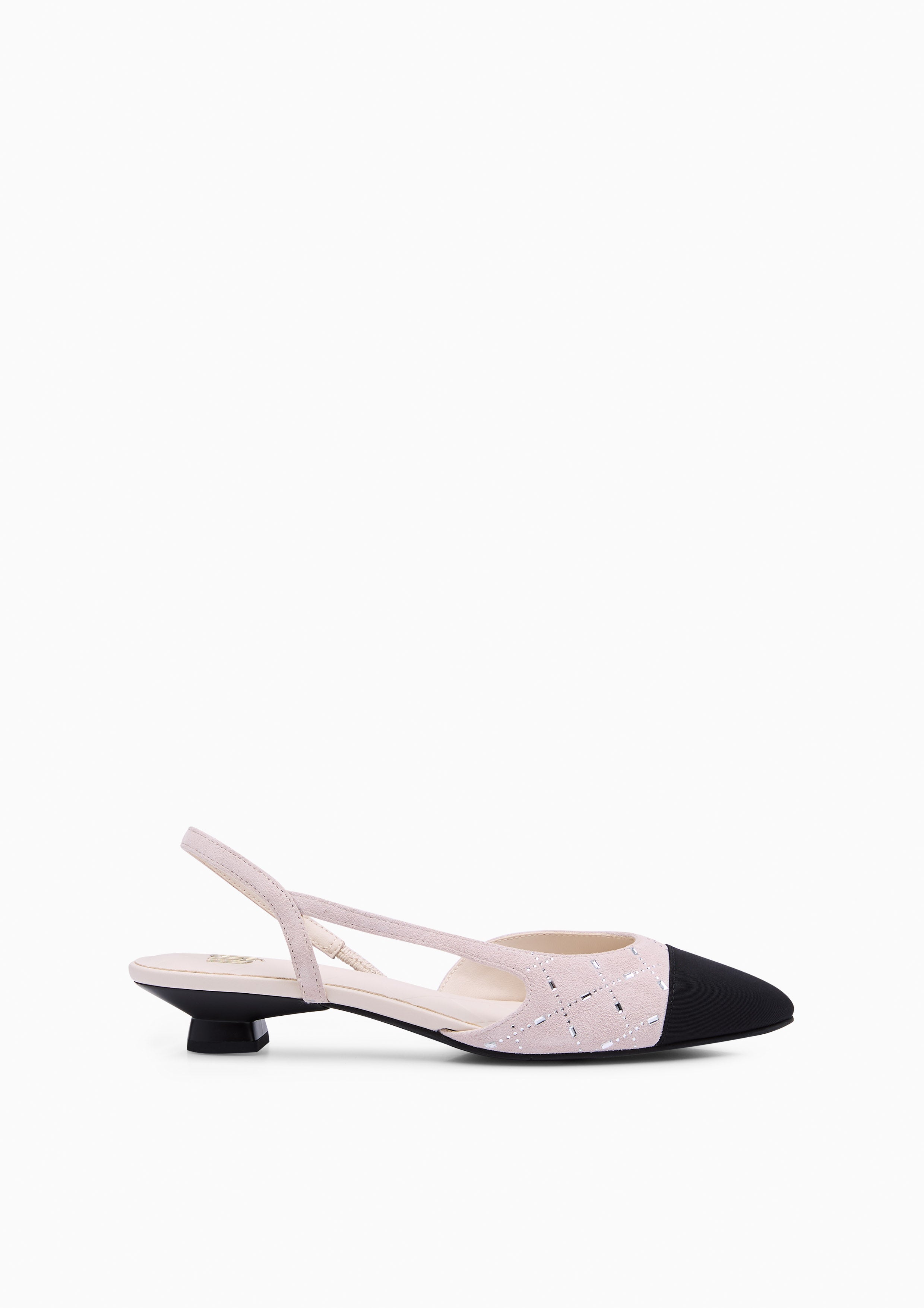 Lucia Crystal Infinite Slingback Shoes Off-White