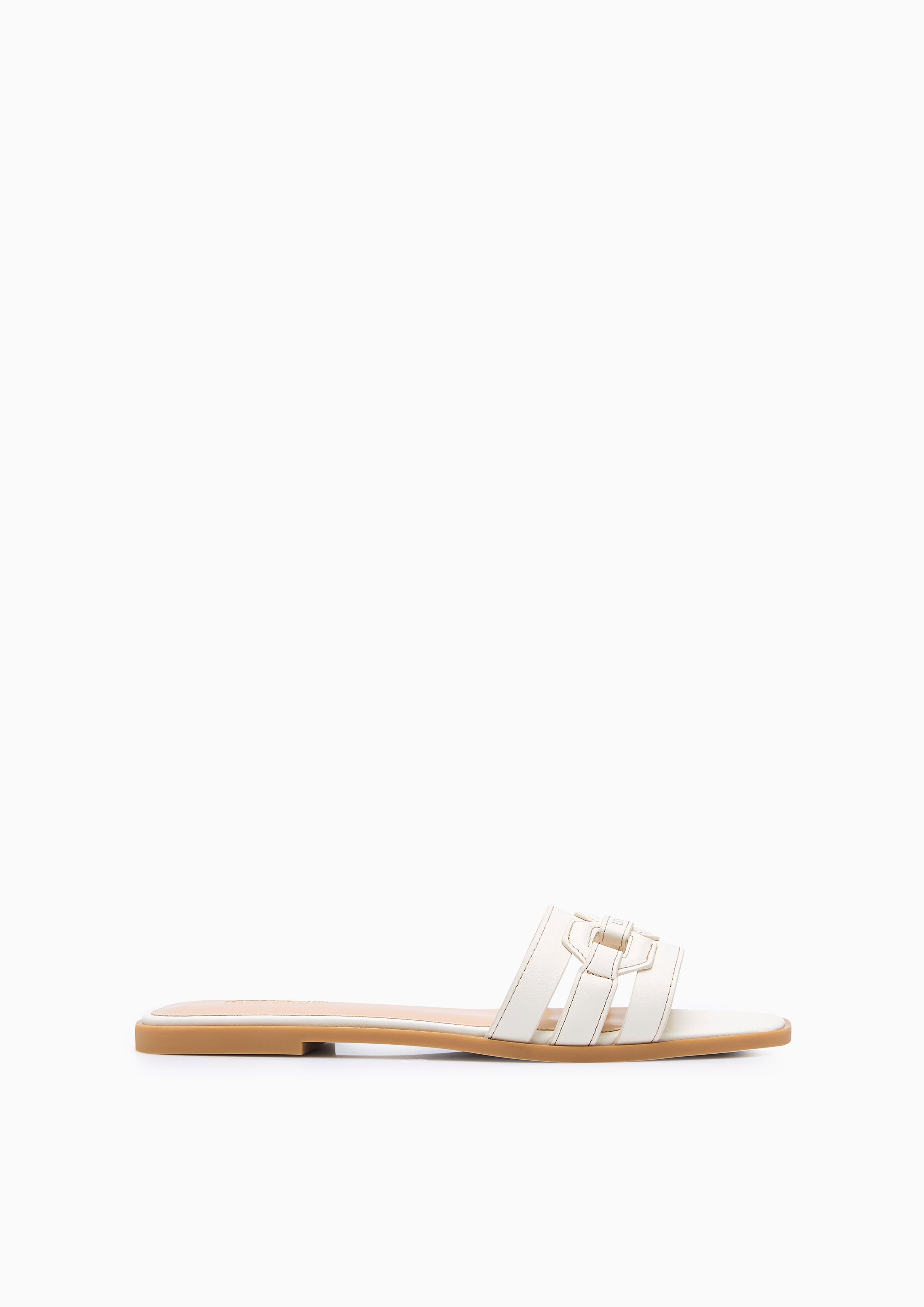 Chain Flat Sandals Ivory