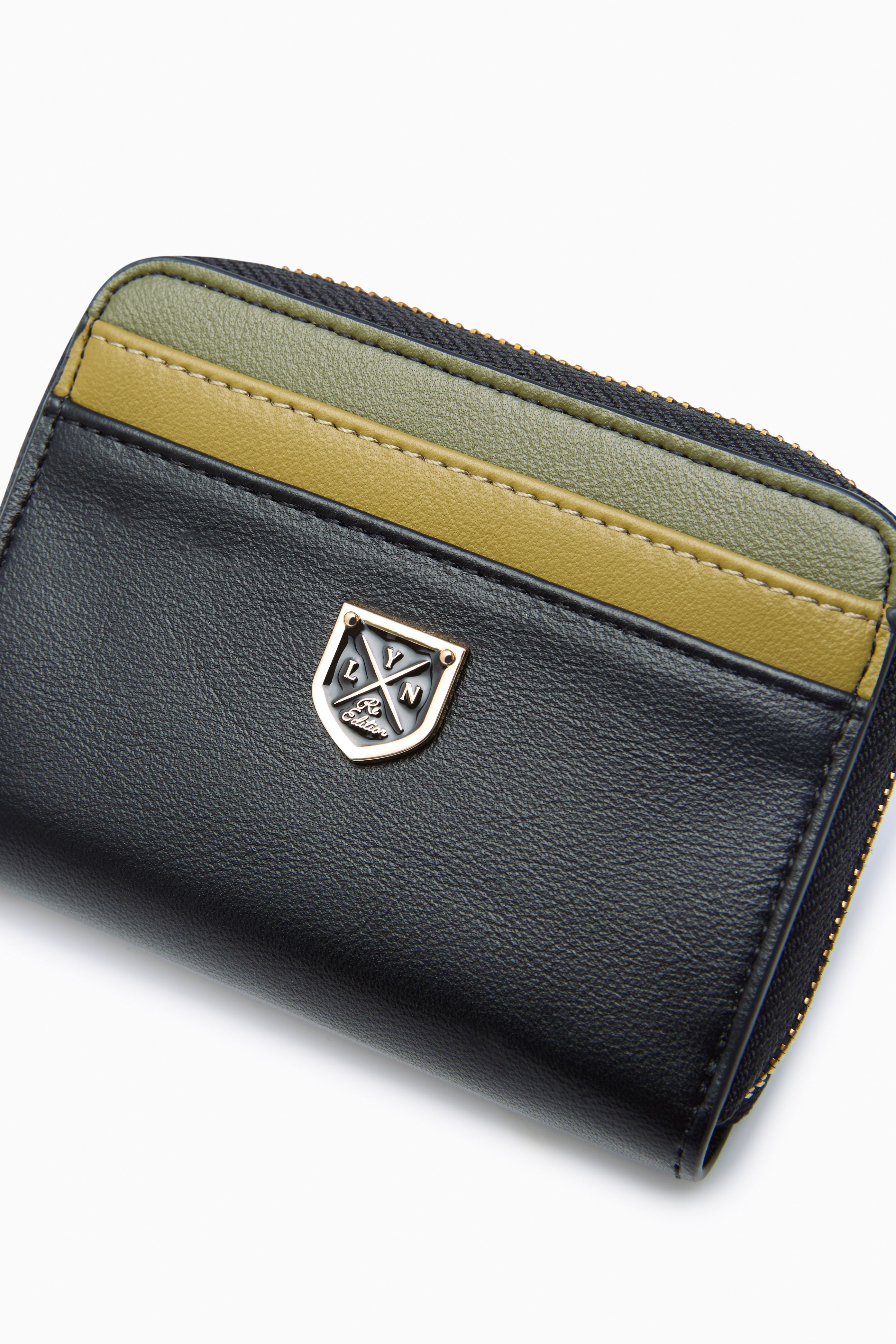 Re-Edit Mustang Short Zip Wallet Black