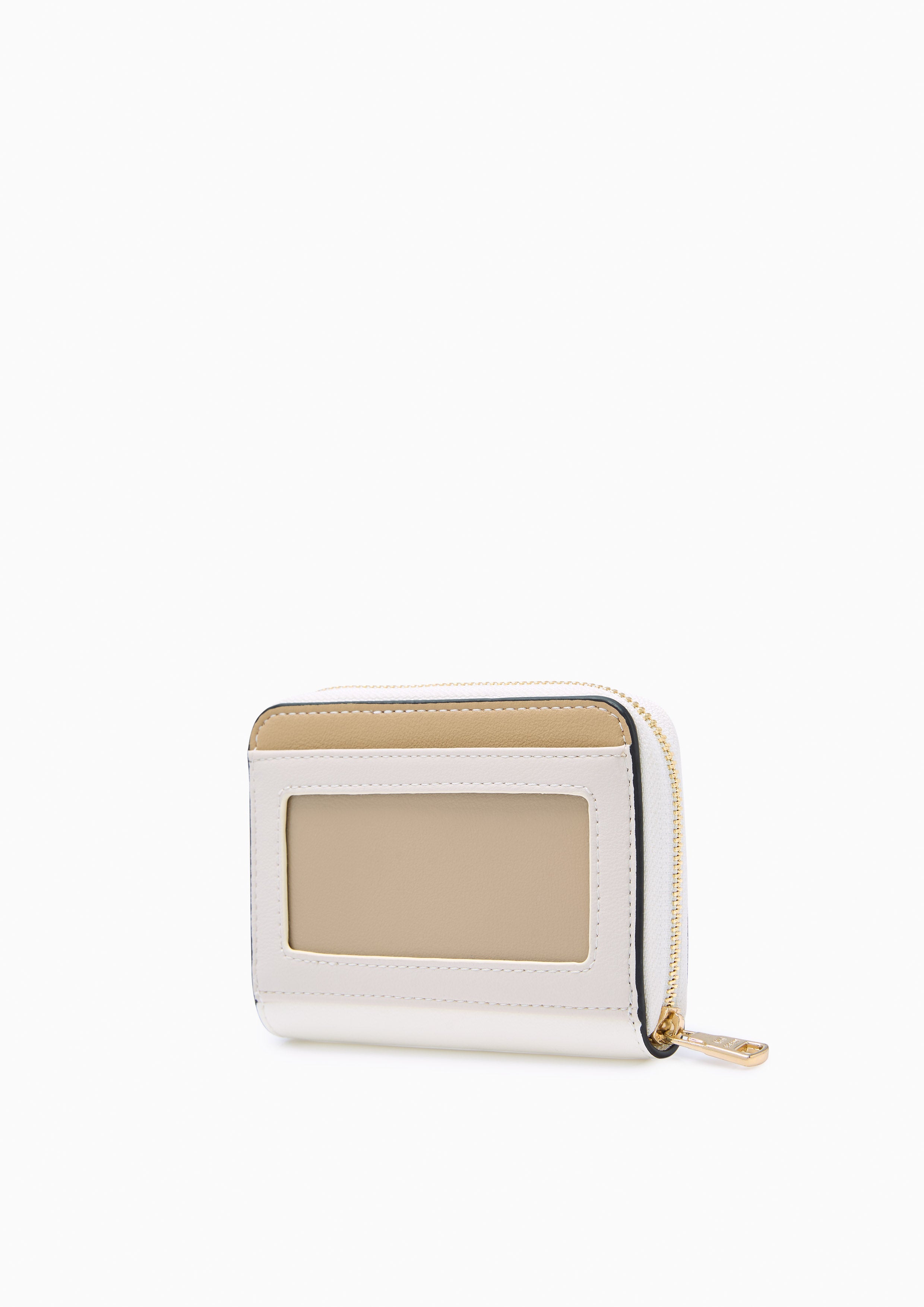 Re-Edit Mustang Short Zip Wallet Ivory