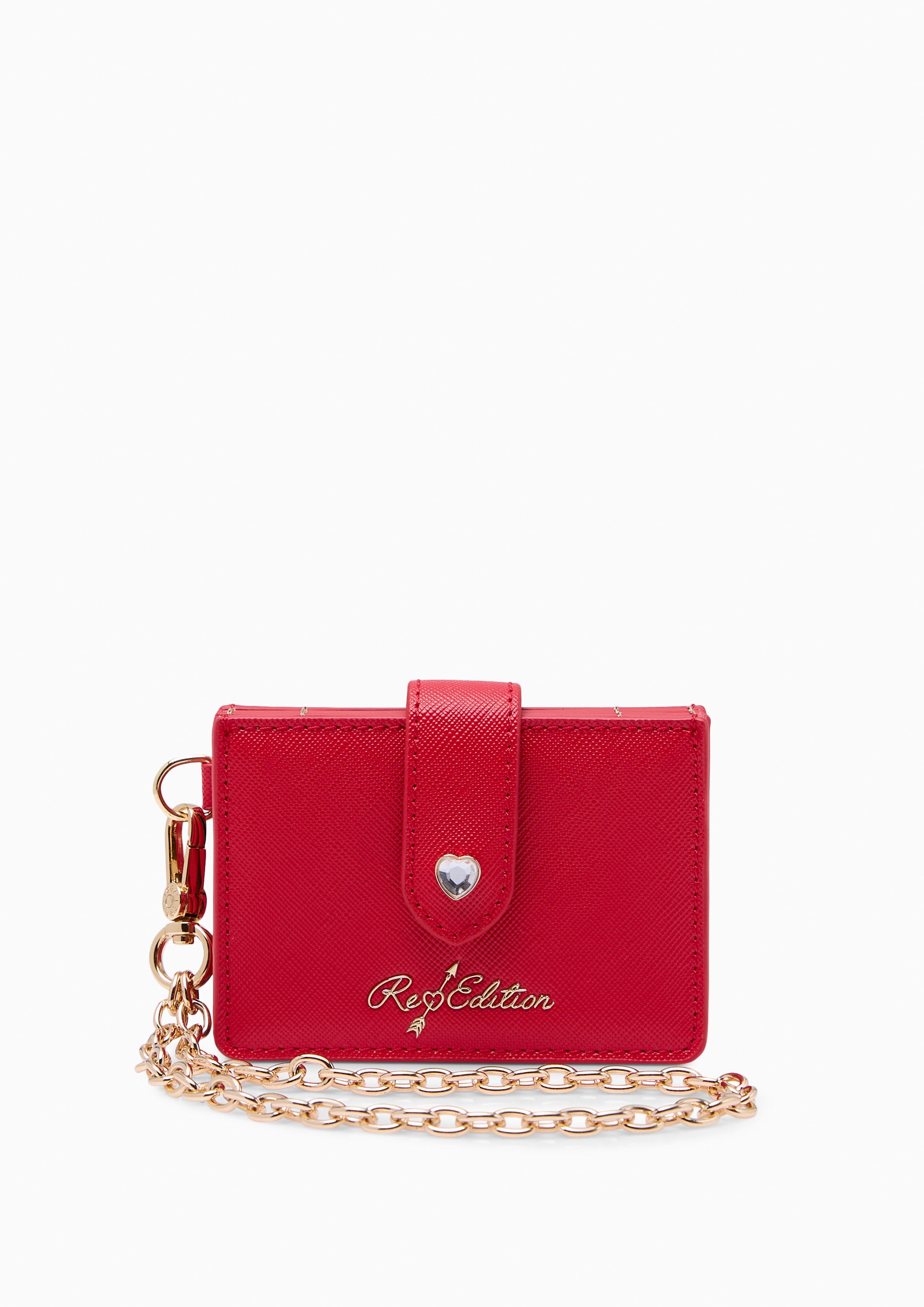 Re Love Card Wallet On Chain Red