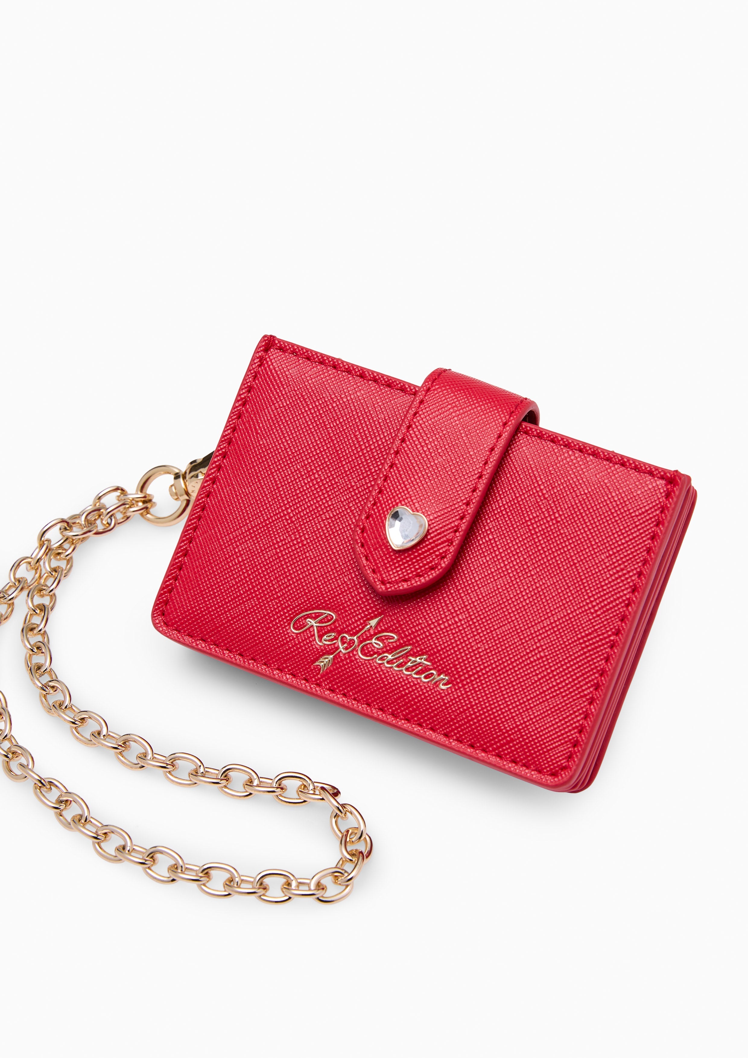 Re Love Card Wallet On Chain Red
