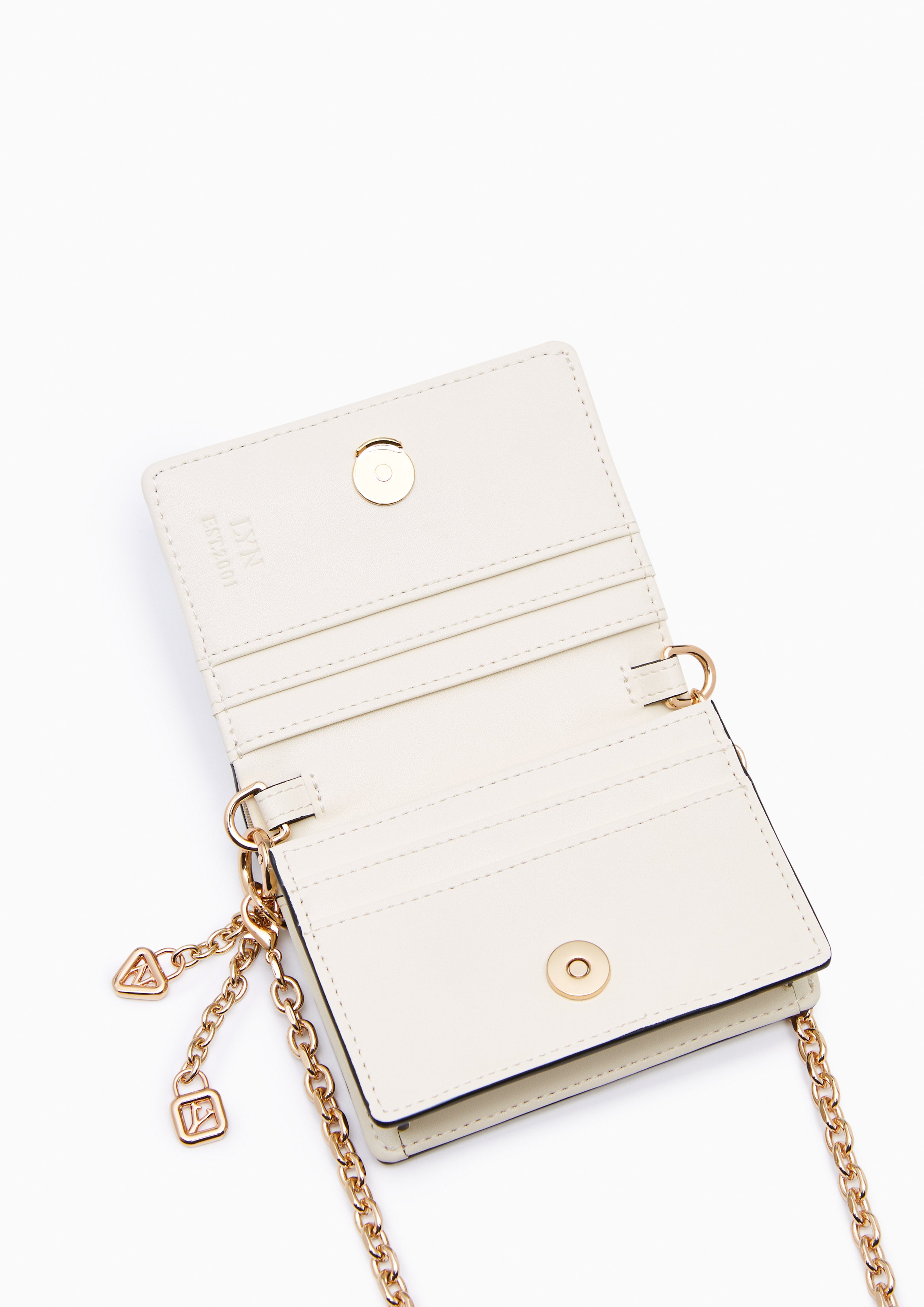 Ringo Short Wallet On Chain Ivory