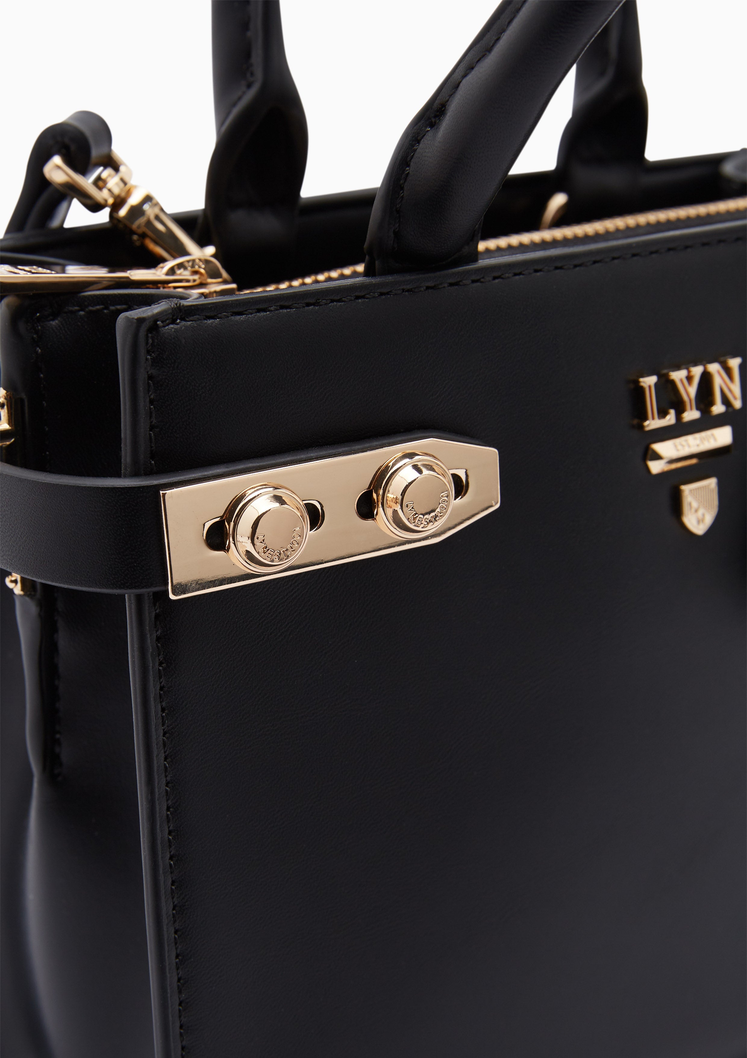 Fineness Re-Edit S Top Handle Bag Black