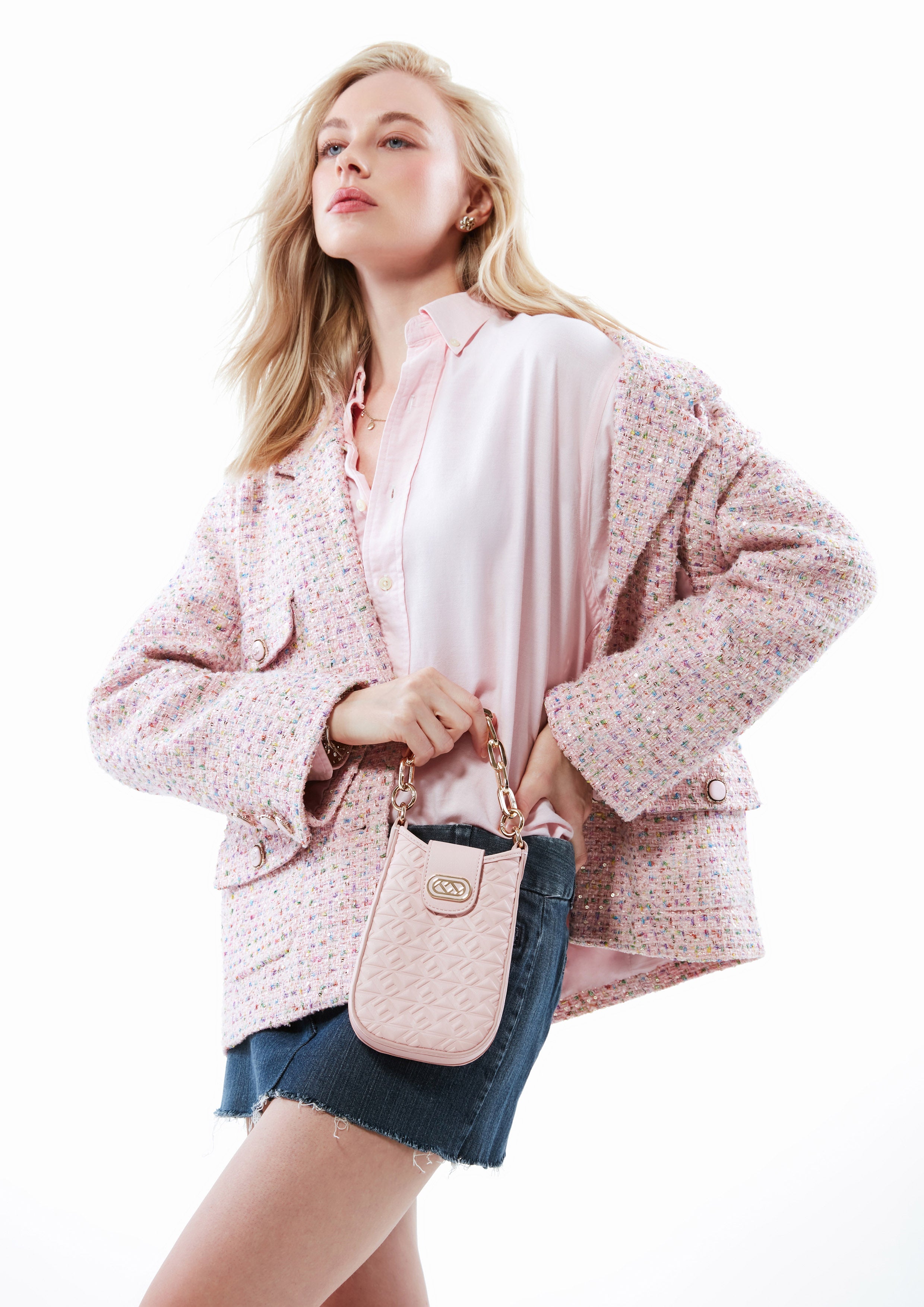 Monas Canvas Mobile Wallet Light Pink