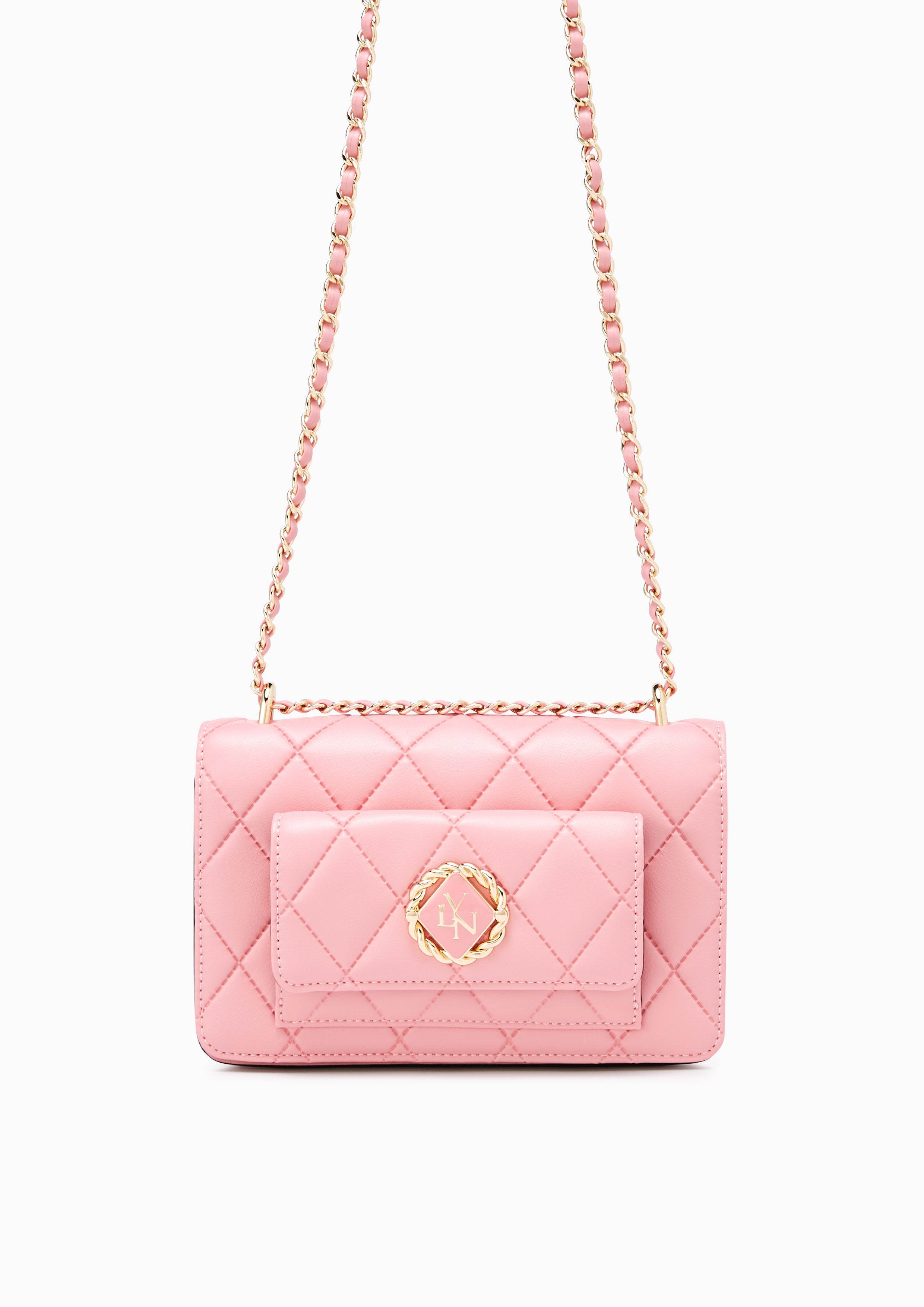 Emma Clutch With Chain Pink
