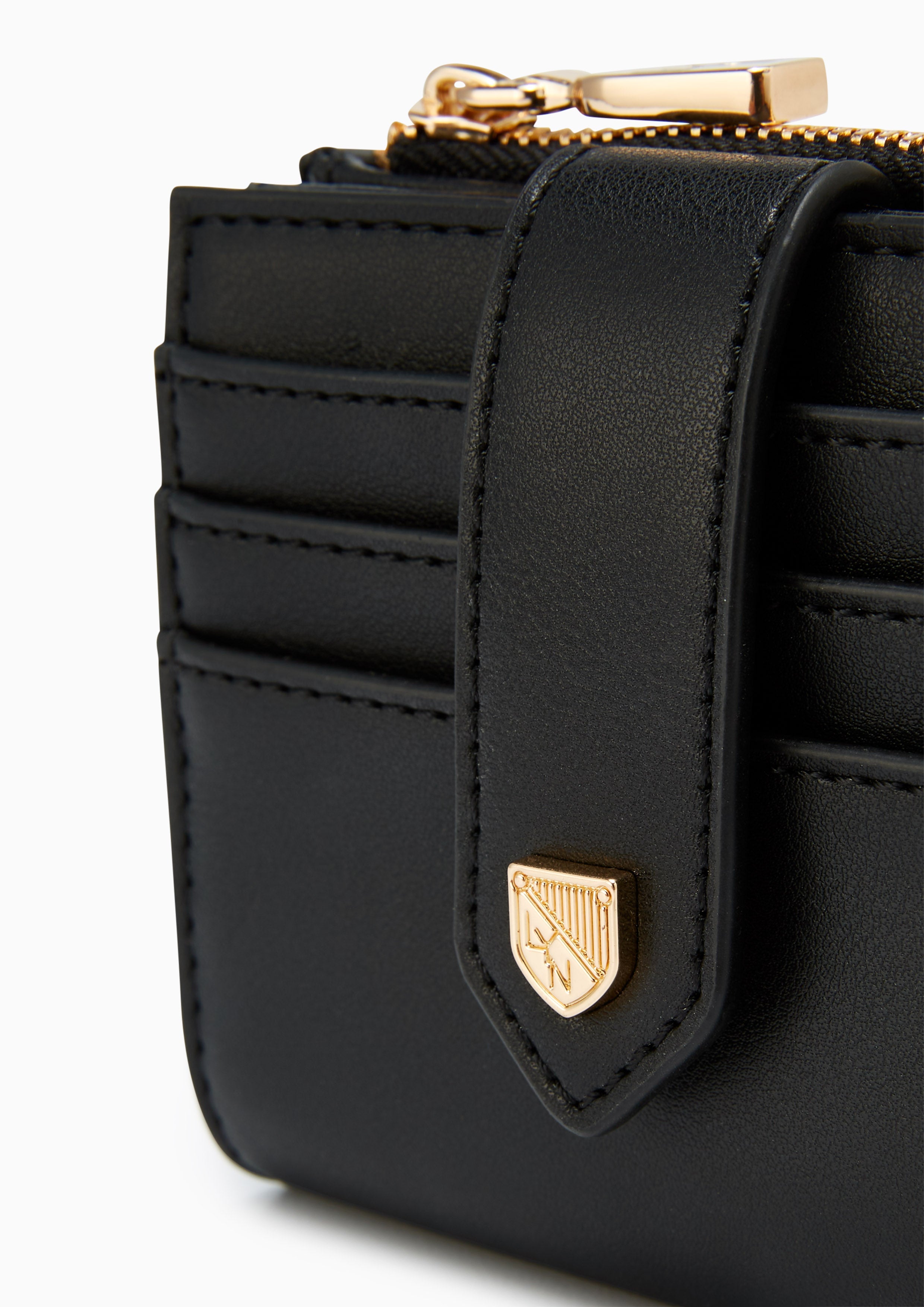 Re-Edit Marble Semi Short Wallet Black