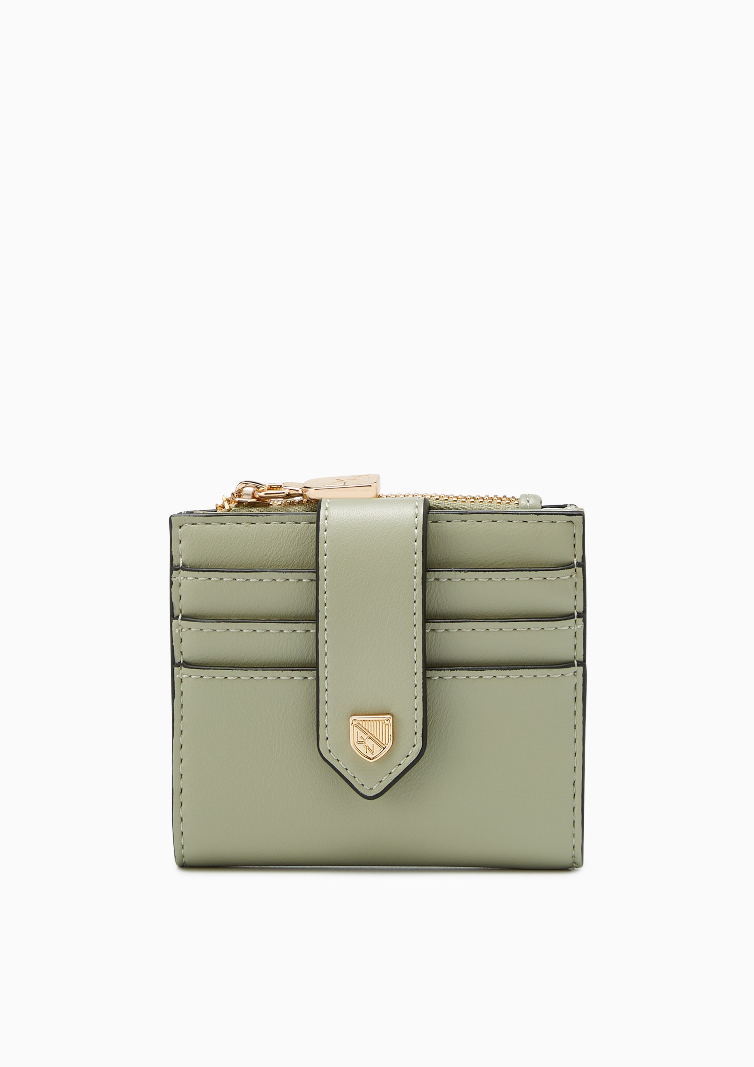 Re-Edit Marble Semi Short Wallet Green