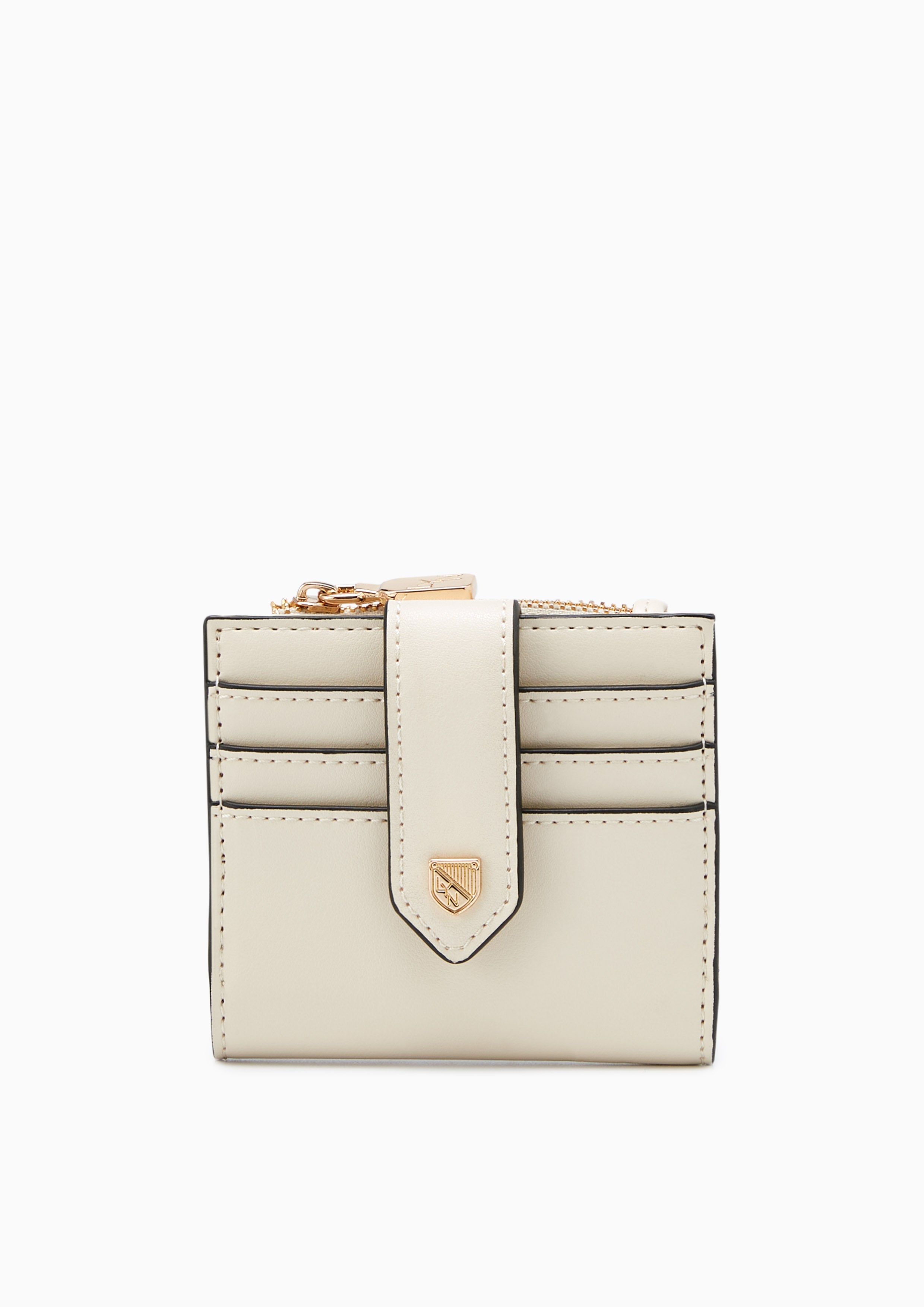 Re-Edit Marble Semi Short Wallet Ivory
